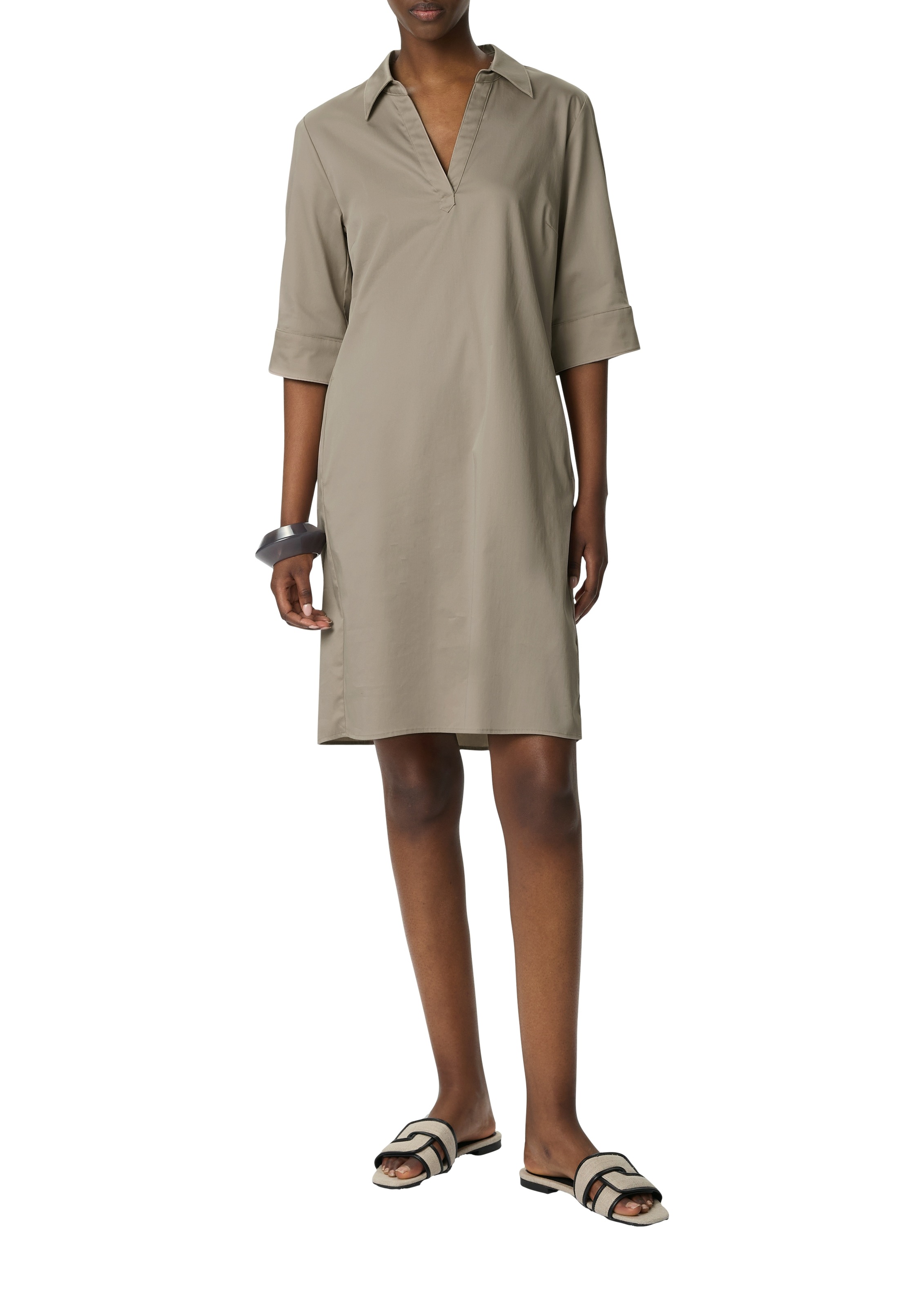 Comma Hemdblusenkleid, mit V-Ausschnitt günstig online kaufen