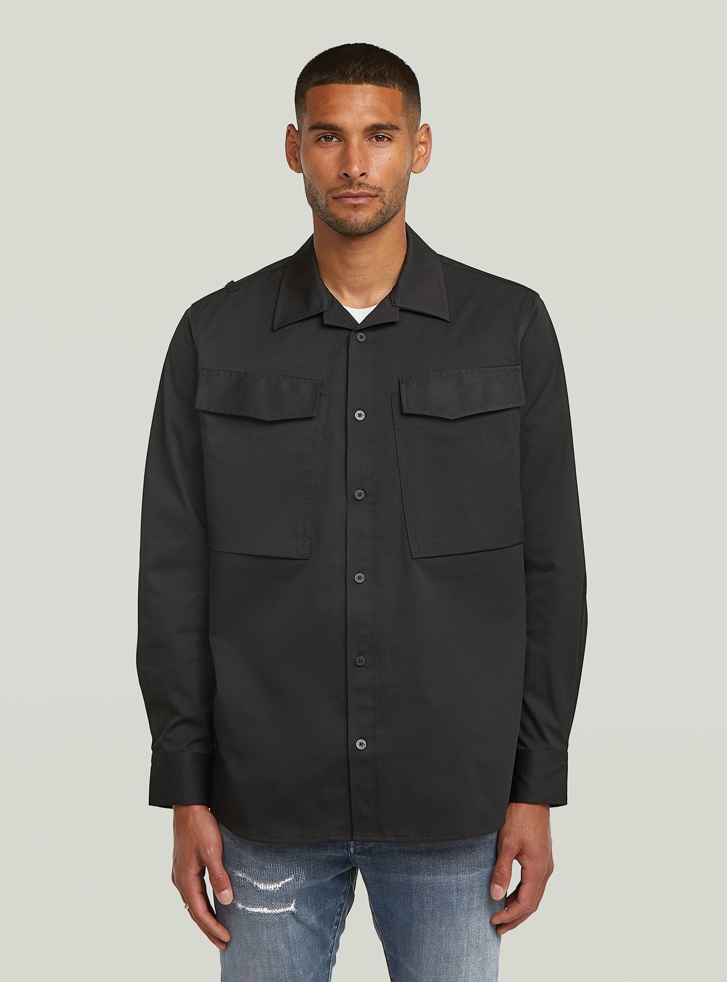 G-STAR Langarmshirt "Cargo Pocket Regular Shirt" günstig online kaufen