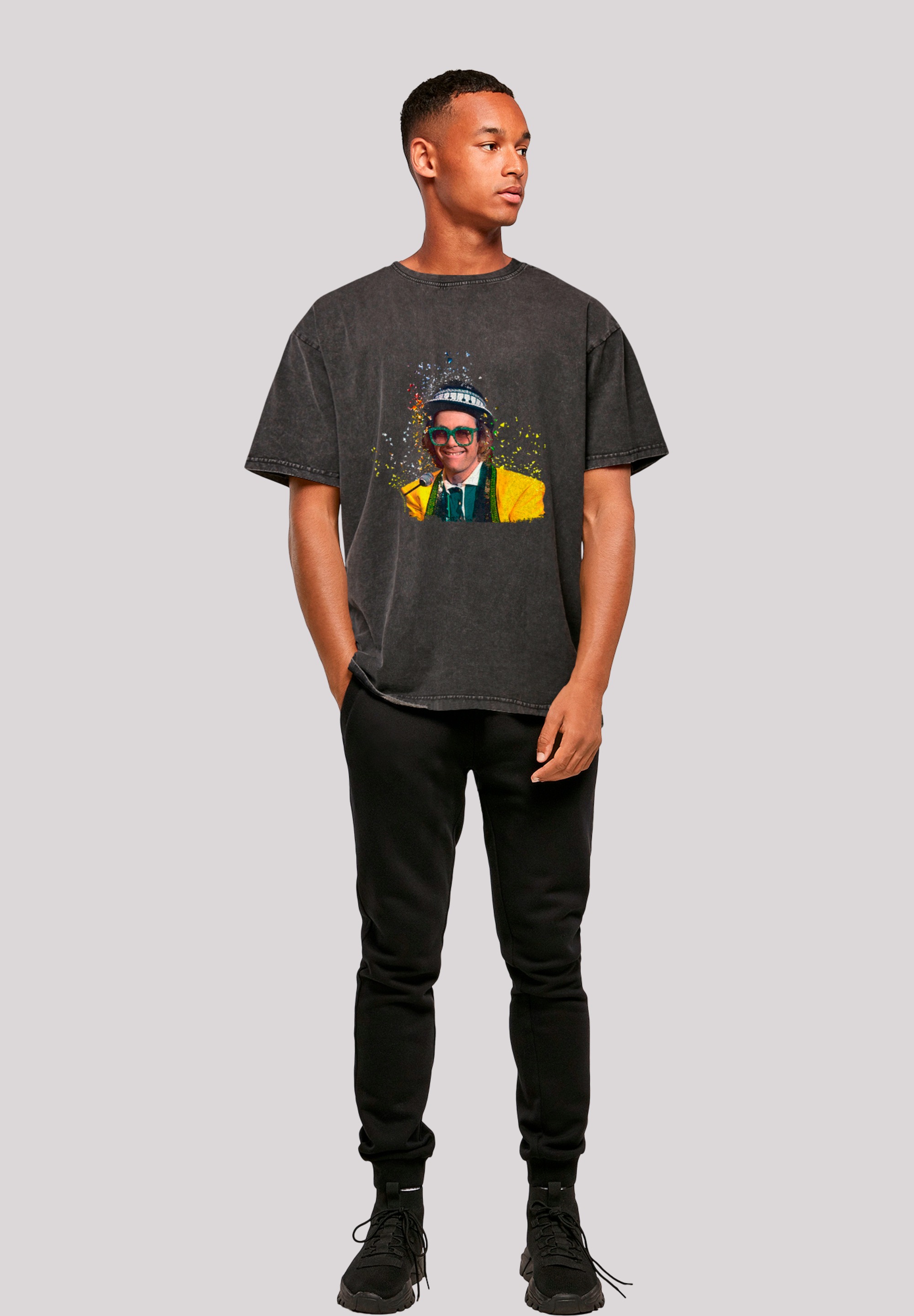 Thumbnail - F4NT4STIC T-Shirt "TV Times Elton John At The Piano 1977", Premium Qualität