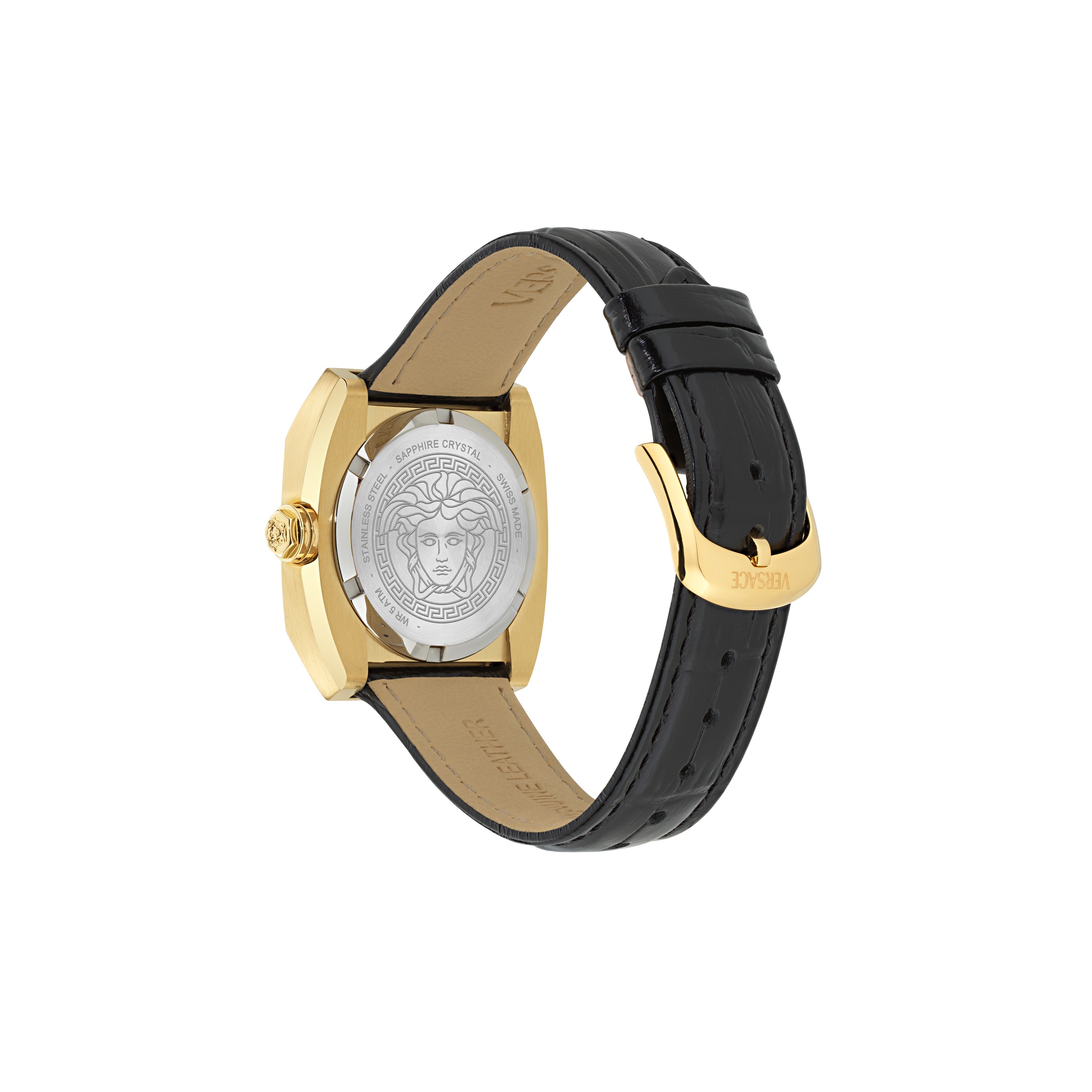 Versace Quarzuhr »MEDUSA ANTARES« Armbanduhr, Damenuhr, Swiss Made, Lederarmband, analog