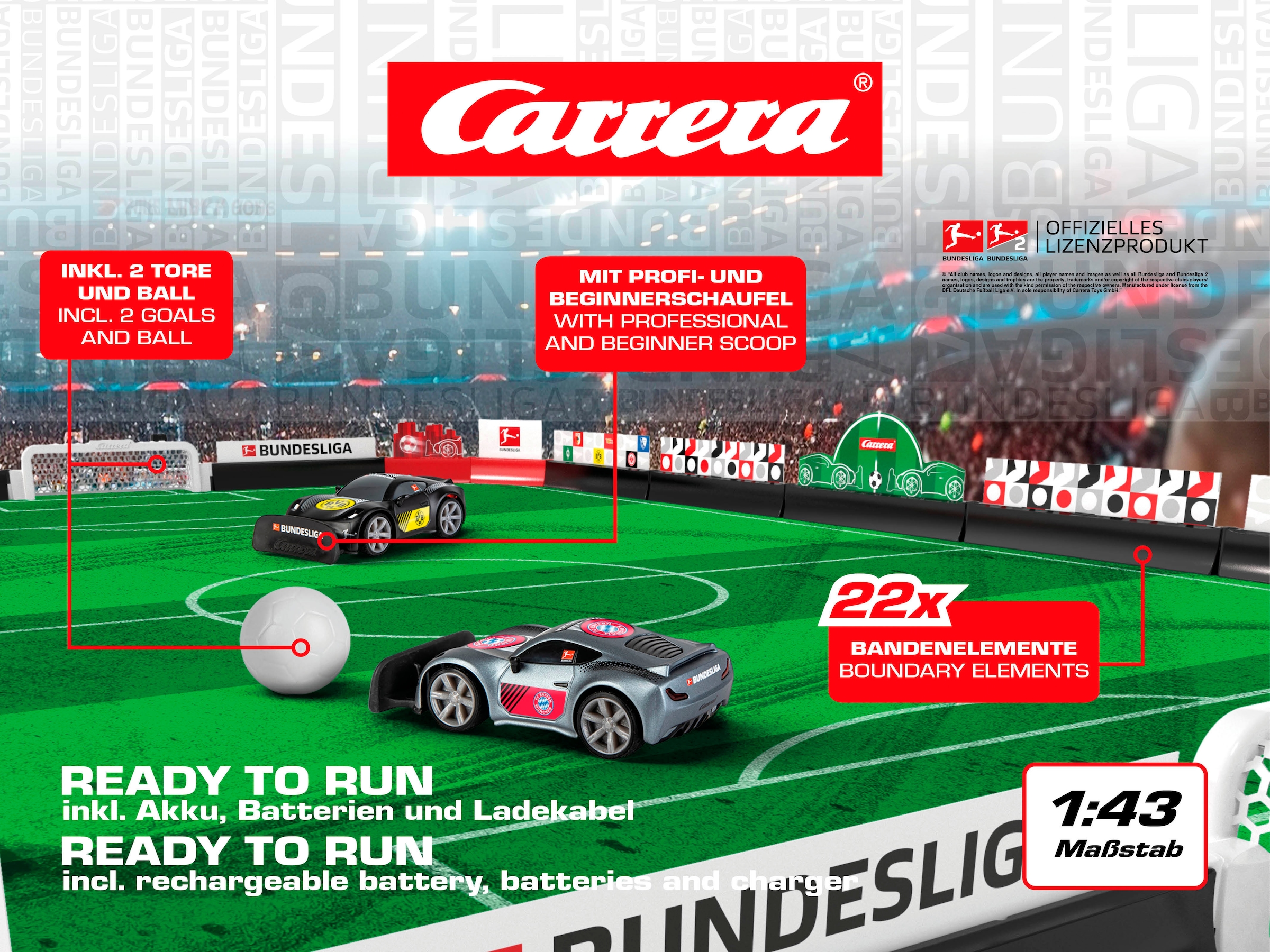 Carrera® RC-Auto »Carrera® RC Fußball Set Bundesliga, inkl. Sticker von 24 Clubs«