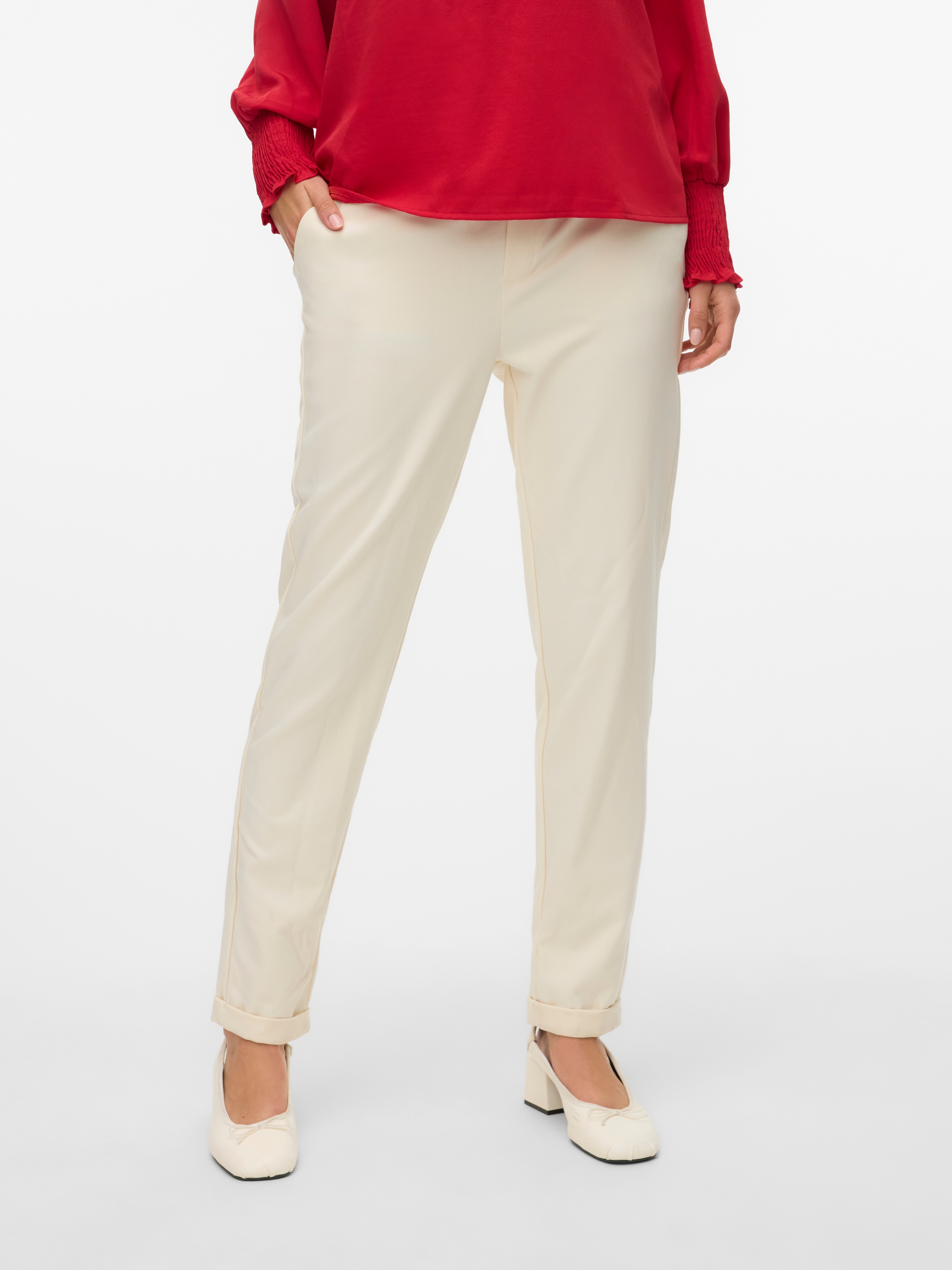 Thumbnail - Vero Moda Anzughose "VMMAYA MR LOOSE SOLID PANT NOOS" knöchelfreie Form mit Saumaufschlag