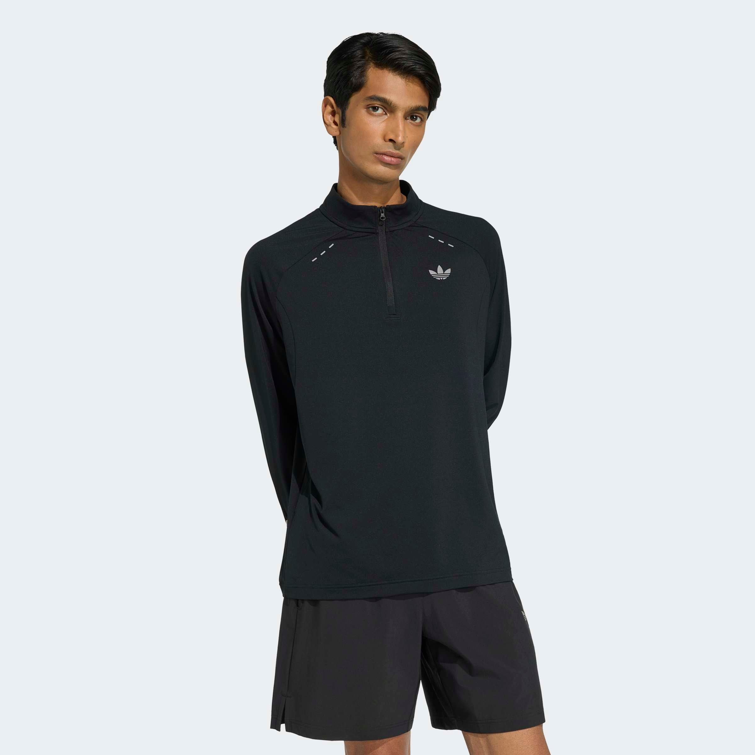 adidas Originals Langarmshirt "TECH ESS QZ LS" für Erwachsene, mit Rundhalsausschnitt, ohne Verschluss