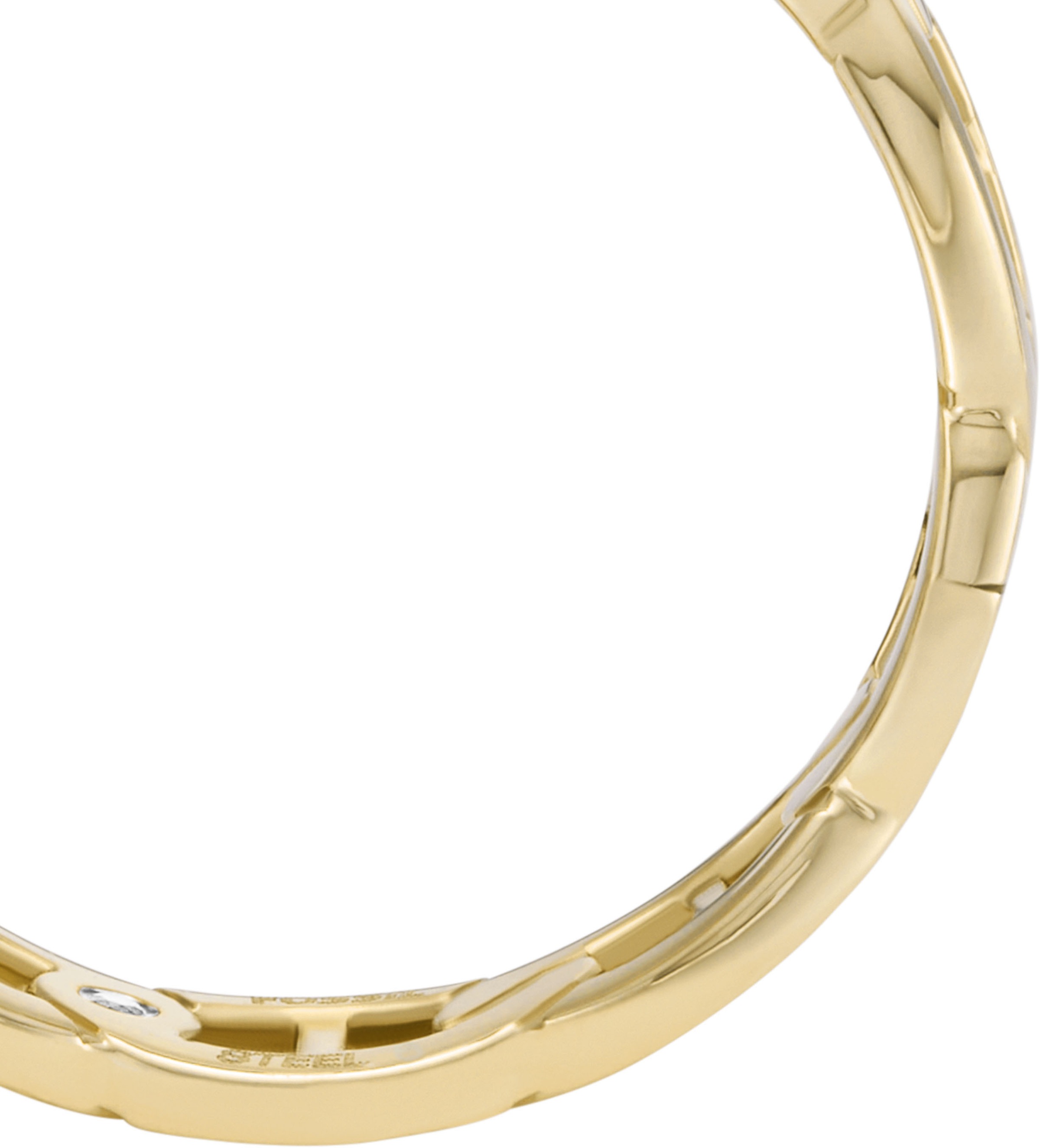 Fossil Heritage D-Link Finger Ring Gold Size 18 3