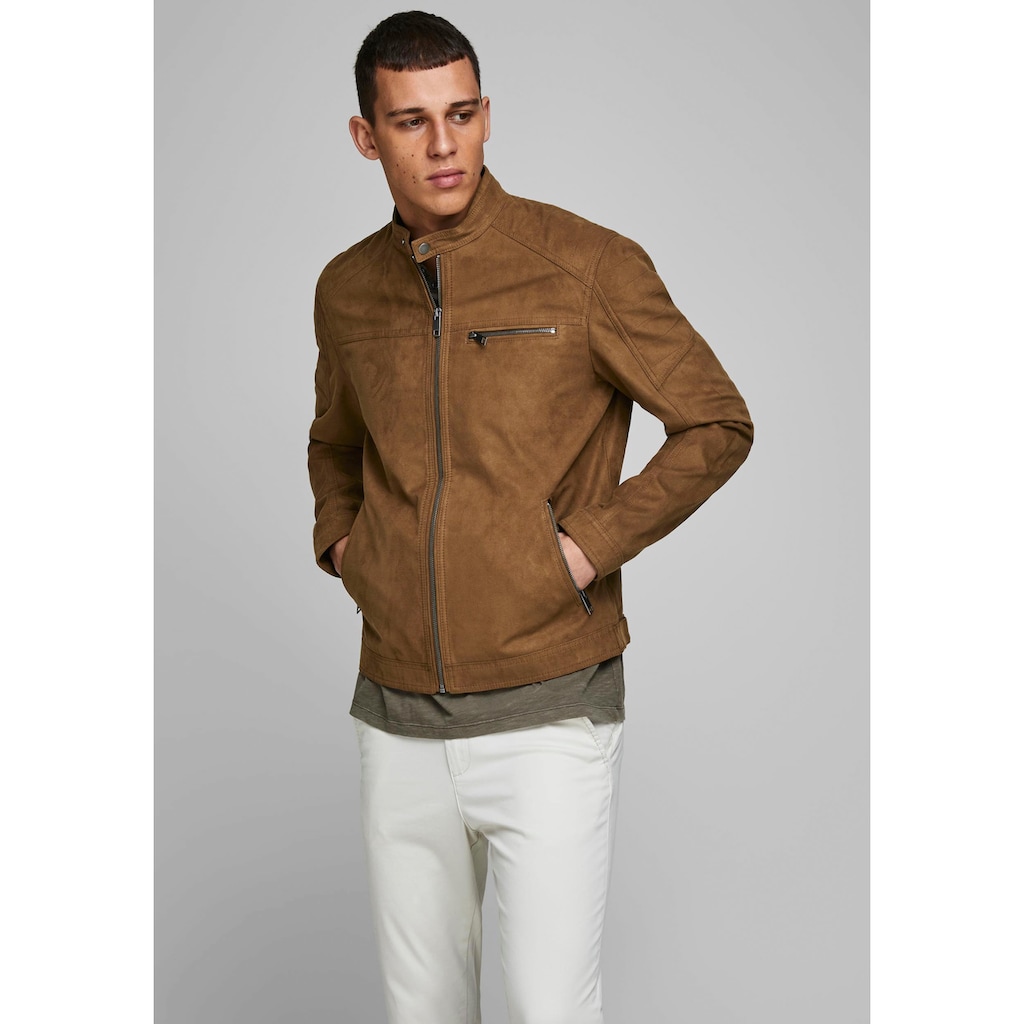 Jack & Jones Bikerjacke »ROCKY JACKET«, ohne Kapuze