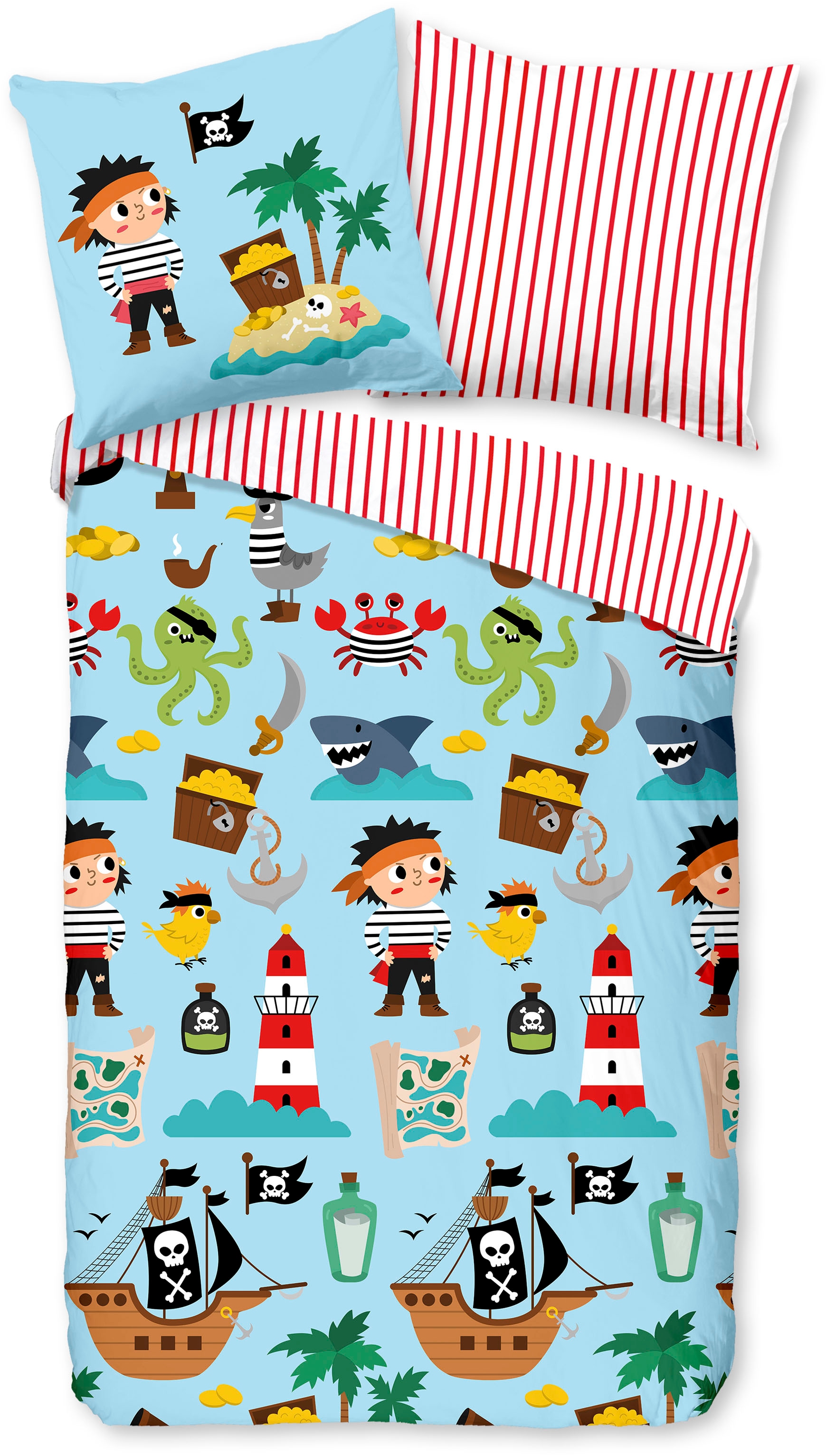 good morning Kinderbettwäsche "Caribbean" 2 Stk. tlg. Baumwolle, Reißversch günstig online kaufen