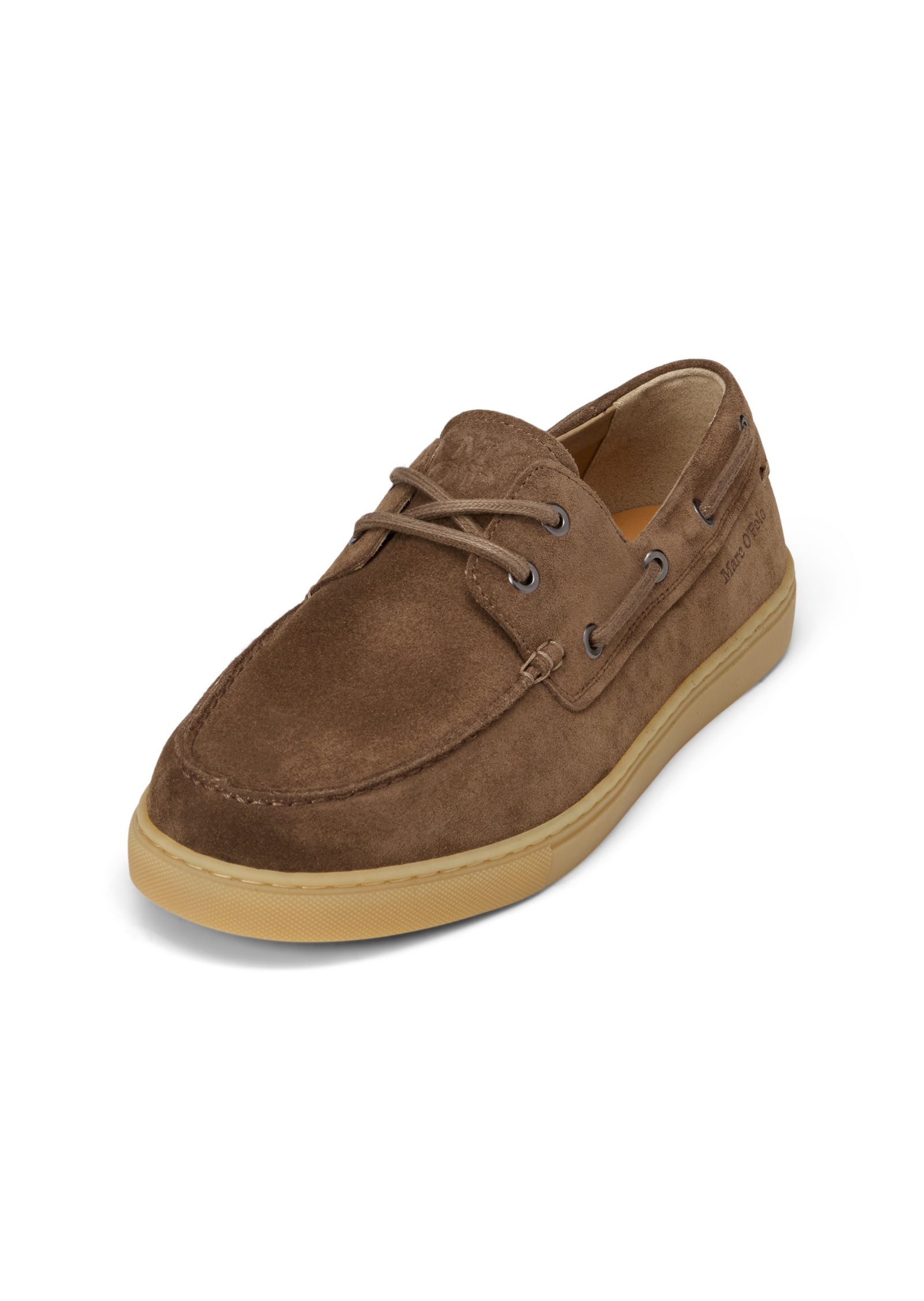 Mokassin MARC O'POLO "aus Veloursleder", Herren, Gr. 46, schwarz taupe, Obermaterial: 100% Leder (Rind), unifarben, Schuhe Mokassin