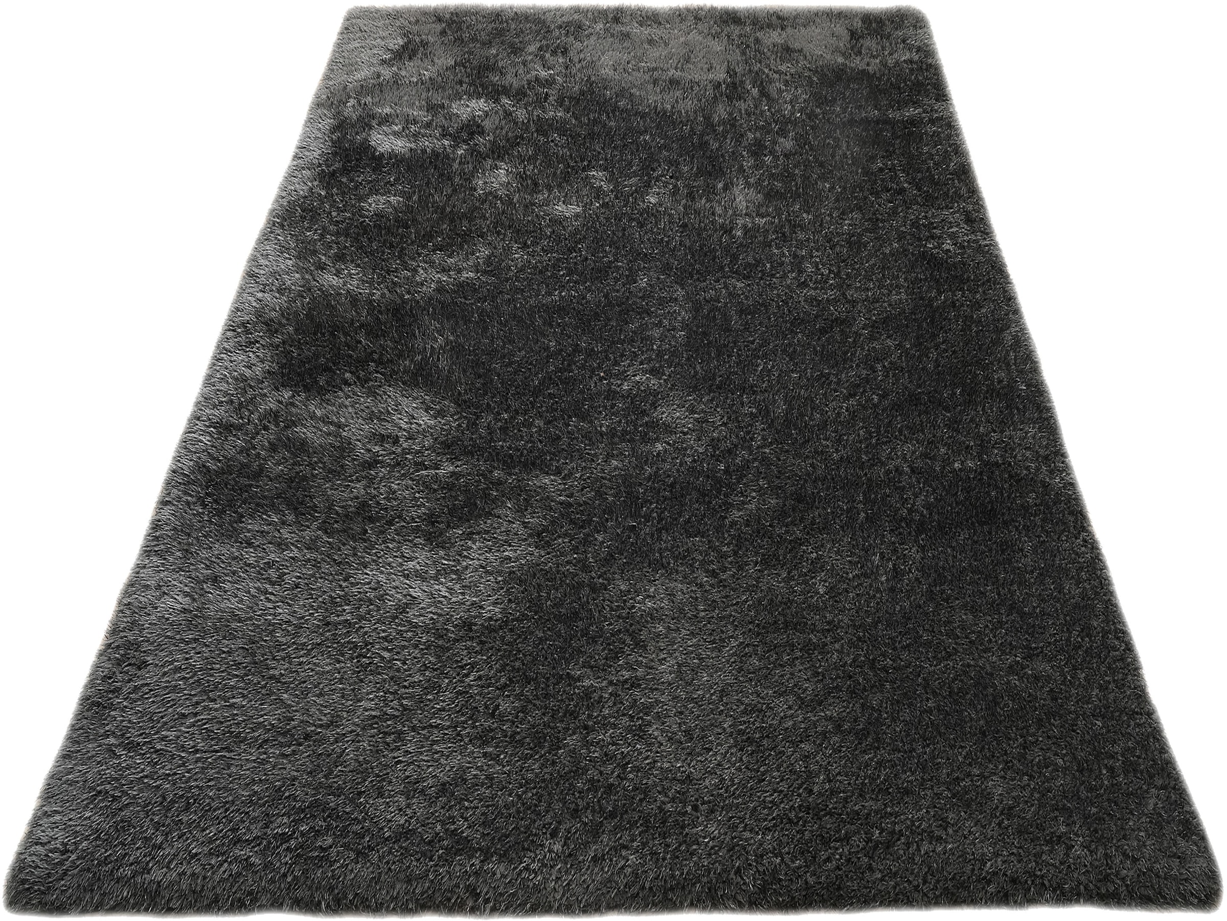 my home Hochflor-Teppich »Micro Shaggy, aus weicher Mikrofaser«, rechteckig, 53 mm Höhe, weich, flauschig, Uni-Farben, Wohnzimmer, Schlafzimmer, Kinderzimmer