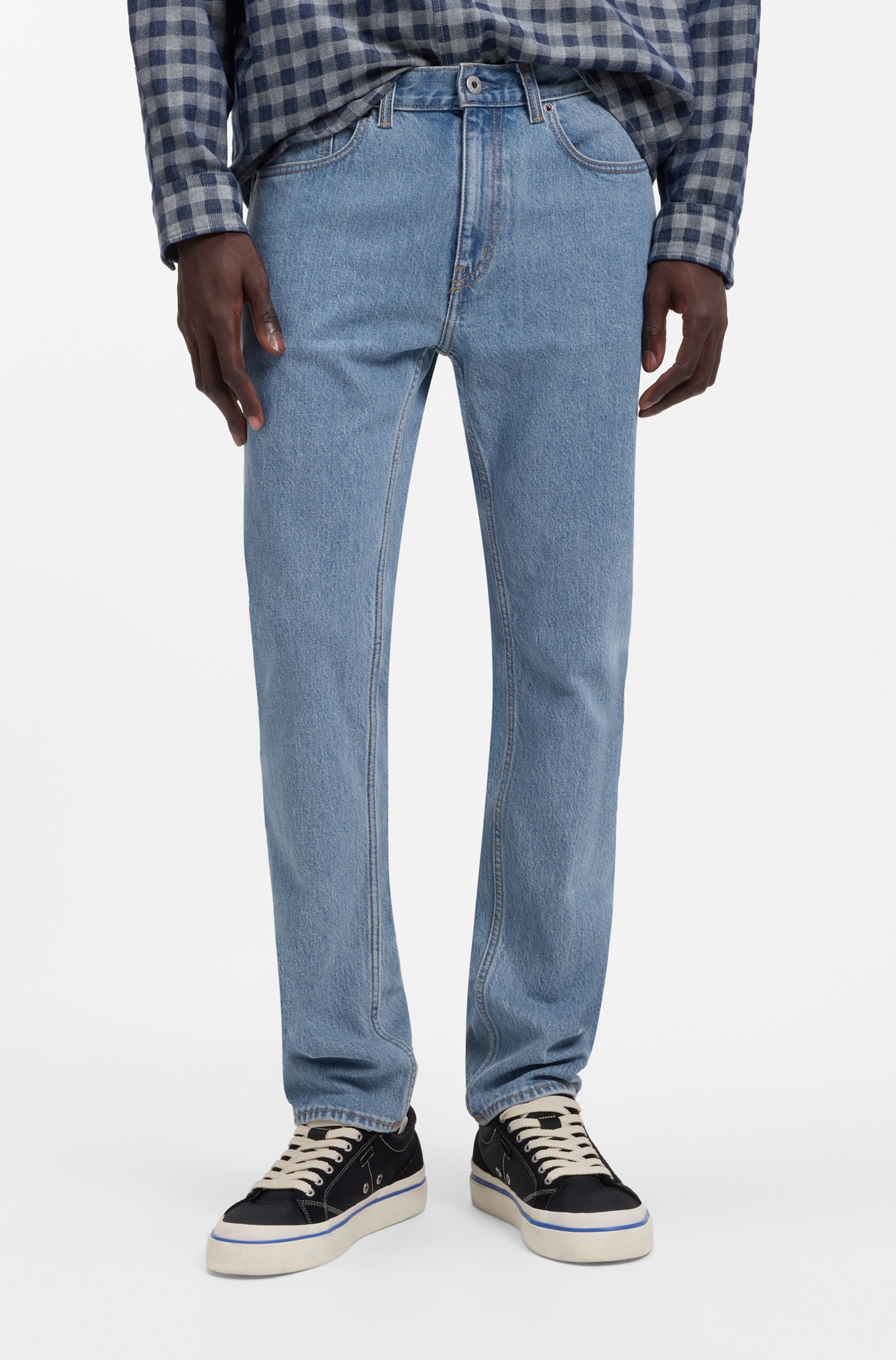 HUGO Blue Slim-fit-Jeans "Ash" mit Stone-washed- Finish günstig online kaufen