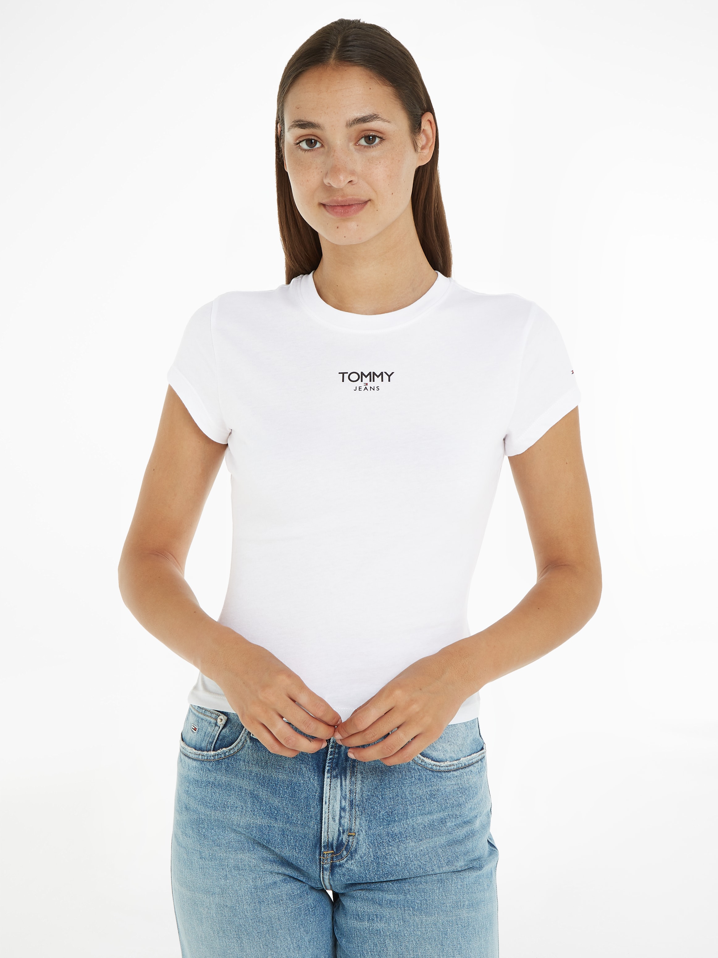 Tommy Jeans T-Shirt »TJW BBY ESSENTIAL LOGO 1 SS«, mit Tommy Jeans Logo für  bestellen | BAUR