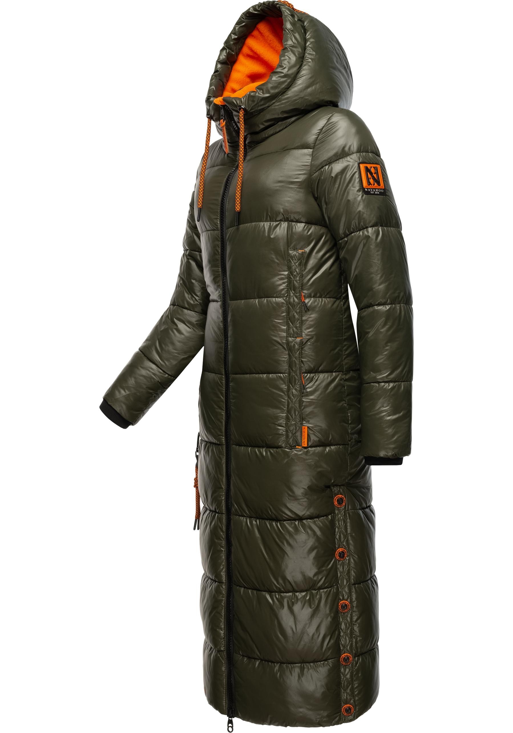 Navahoo Steppmantel »Schmuseengel«, warm gefütterte Winter Steppjacke mit Kontrastdetails