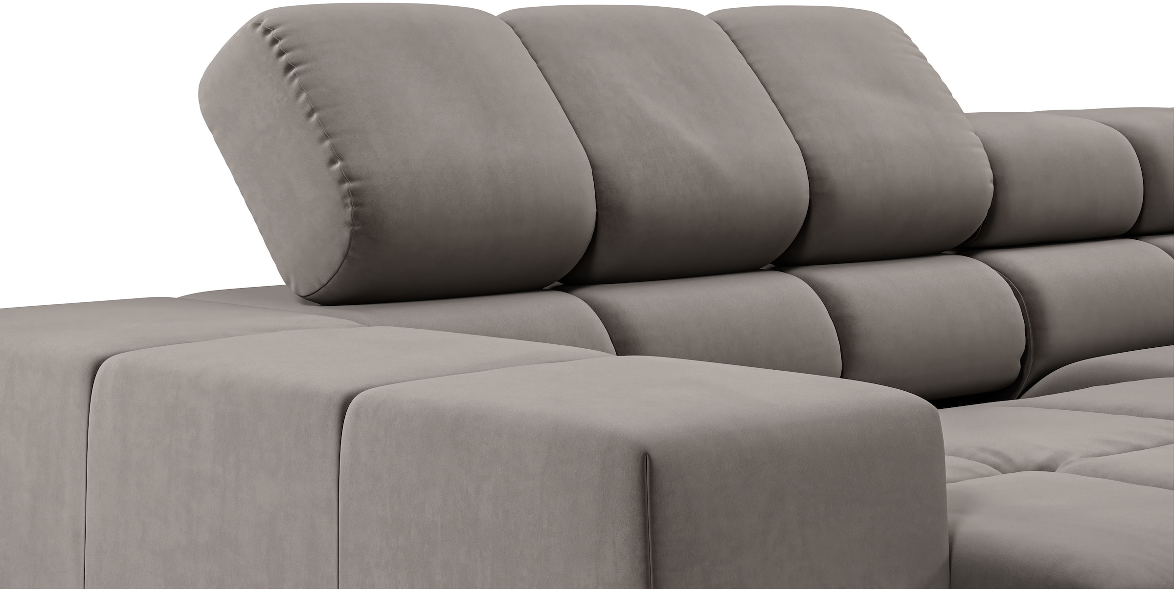 INOSIGN Ecksofa »Ancona, incl. Kopfteilverstellung + 3 Zierkissen, L-Form, Breite 249cm«, wahlweise motorische Sitztiefenverstellung, B/T(H: 249/215/70 cm