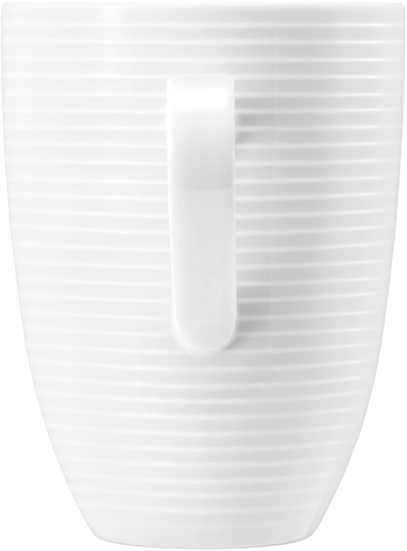 Seltmann Weiden Frühstücks-Geschirrset »Geschirr-Set, 18 Teile, Beat«, (Set, 18 tlg., 6x Frühstücksteller, 6x Schüssel, 6x Becher mit Henkel 0,35 l), Tassen, Untertassen, Teller, Made in Germany, 18 Teile, für 6 Personen