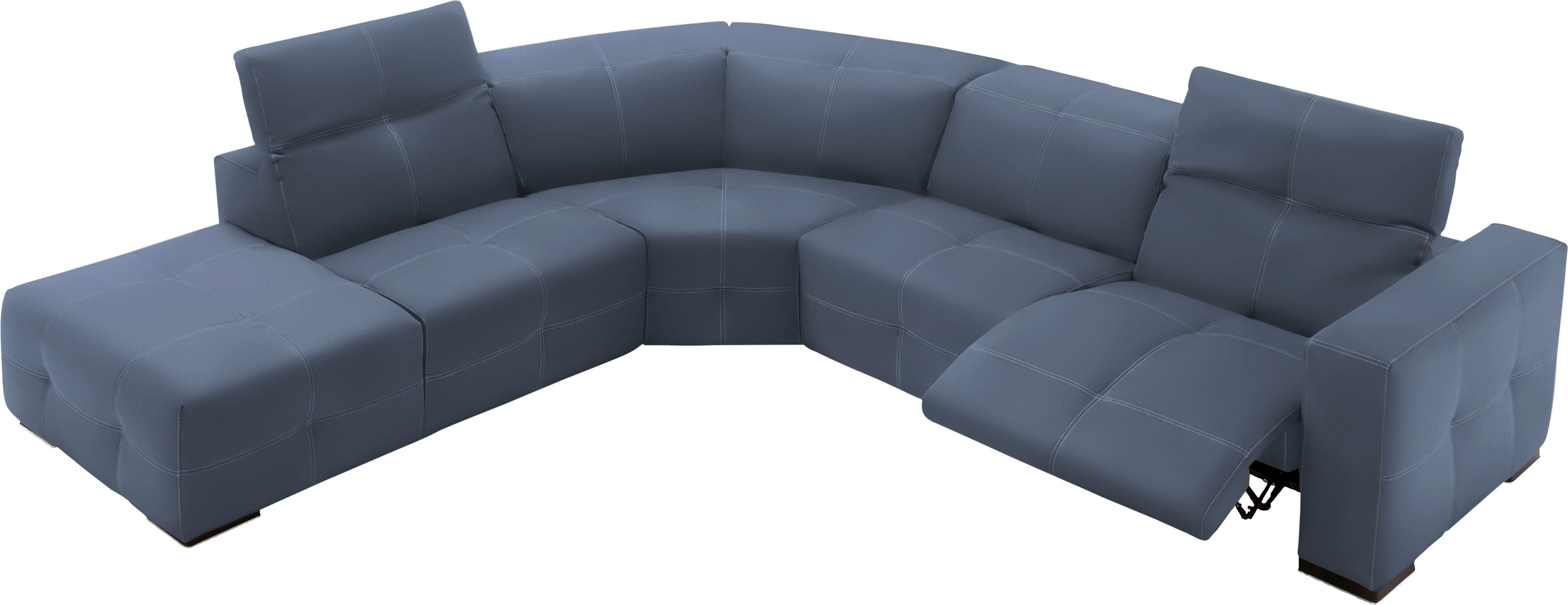 Egoitaliano Ecksofa "Sauvanne, Designsofa der Extraklasse, elegant und bequem, L-Form" wahlweise mit elektrischer Relaxfunktion, Kopfteilverstellung