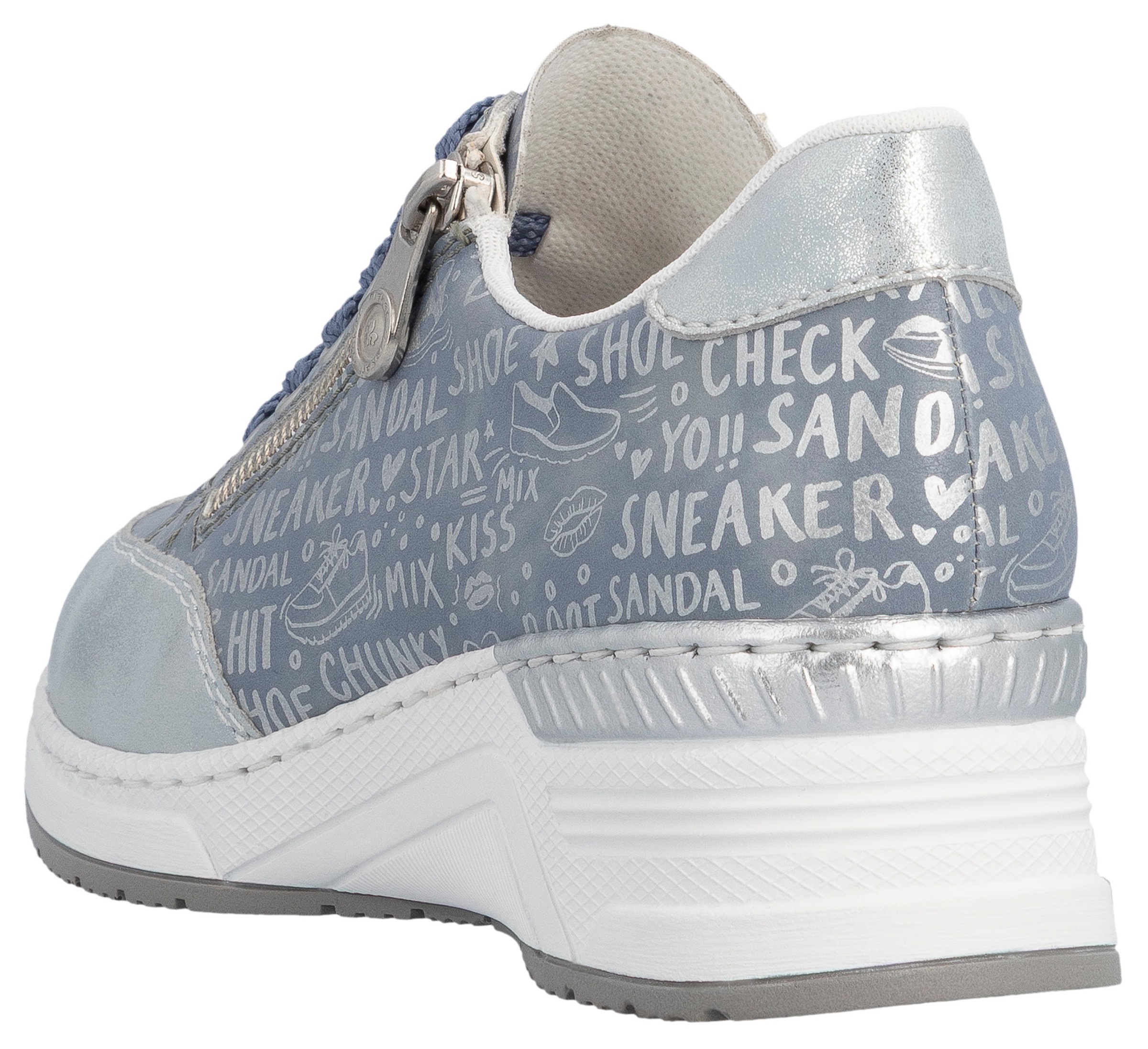 Thumbnail - Rieker Sneaker mit Lettern bedruckt, Freizeitschuh, Halbschuh, Schnürschuh