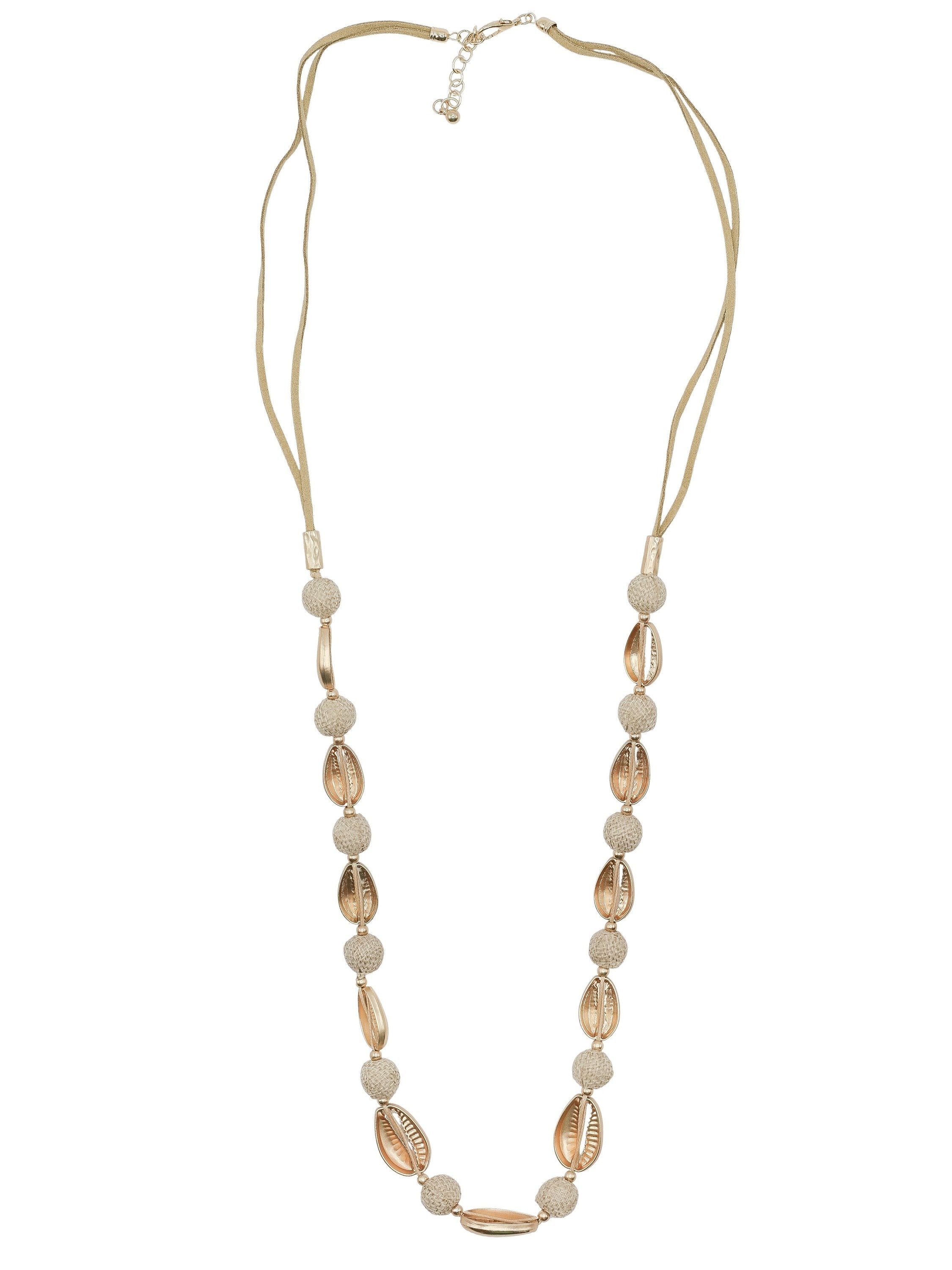 COLLEZIONE ALESSANDRO Lange Kette "Beachshell Glow", mit goldenen Muschelel günstig online kaufen
