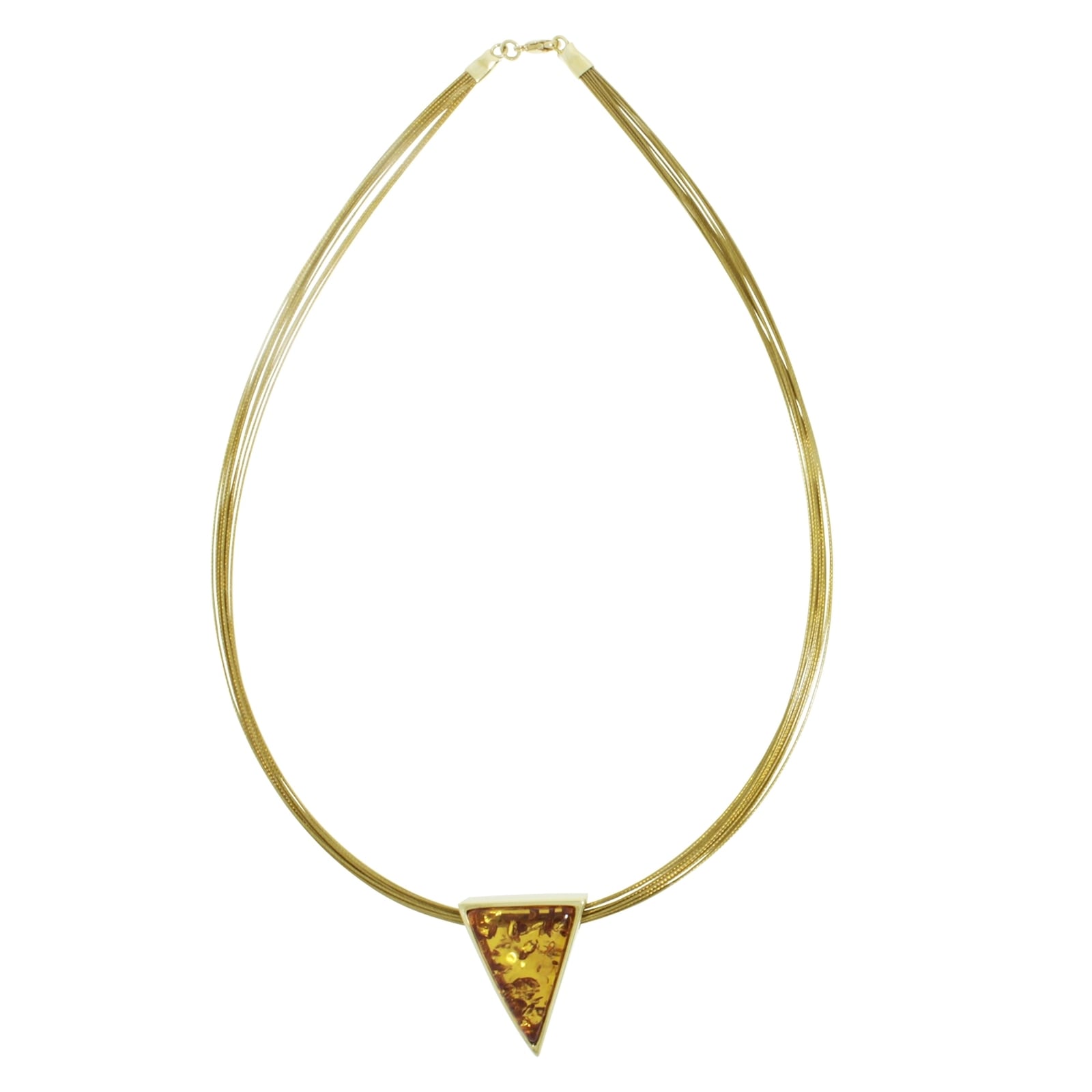OSTSEE-SCHMUCK Kette mit Anhänger »Ostsee-Schmuck Halsreif mit Anhänger Gleiter-Classic 29x22 mm«, (2 tlg.)