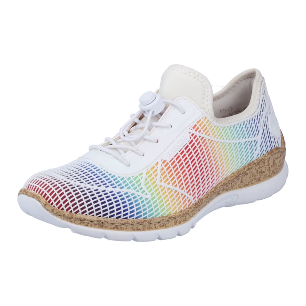 Rieker Slip-On Sneaker im Regenbogen Farbverlauf