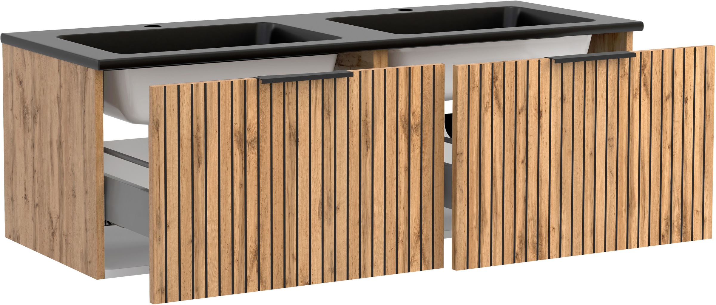 welltime Waschtisch wahlweise mit Auflage- oder Aufsatzbecken in zwei verschiedenen Farben