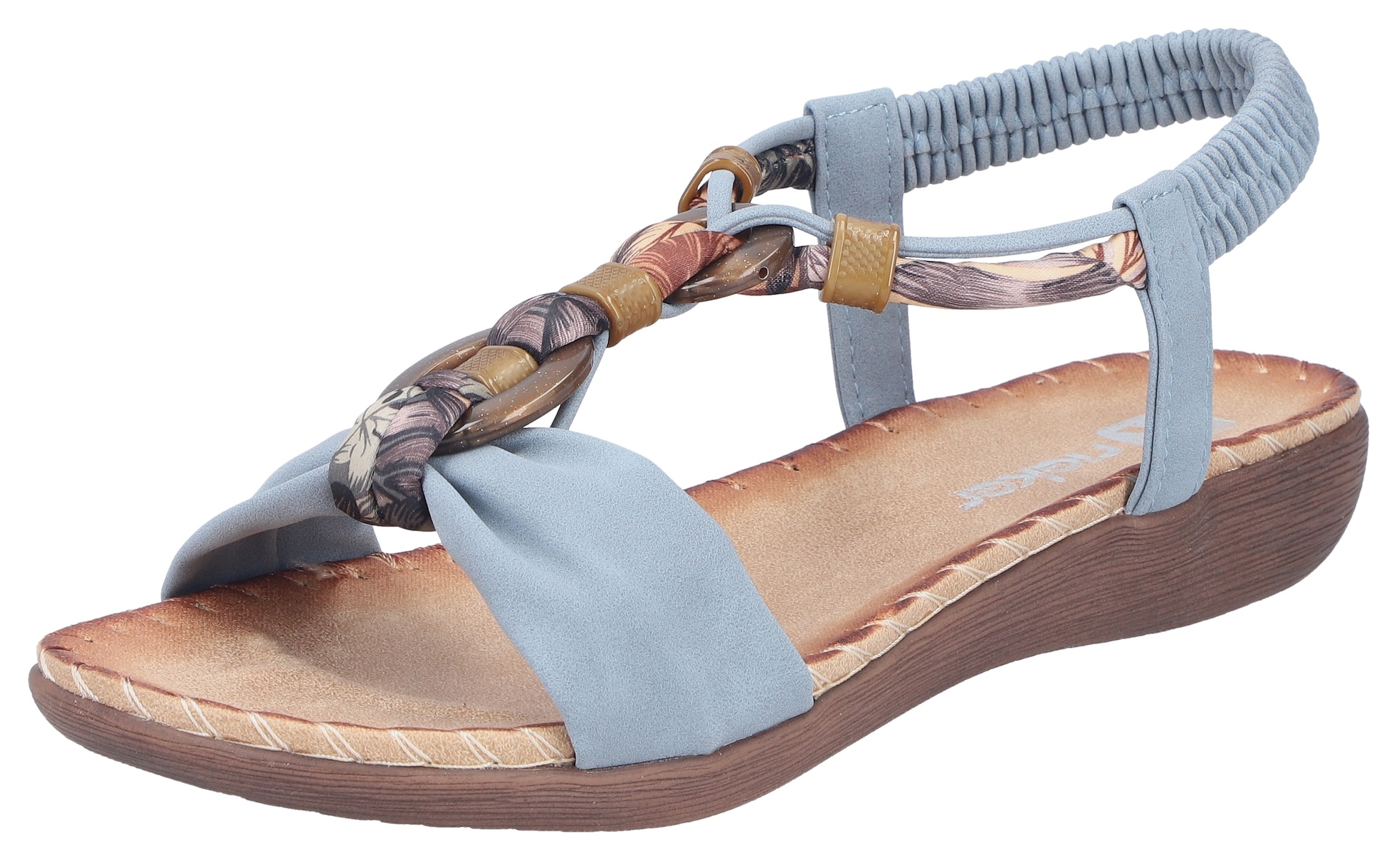 Rieker Sandale Sommerschuh, Urlaubsschuh, Fersenriemchen mit Gummizug