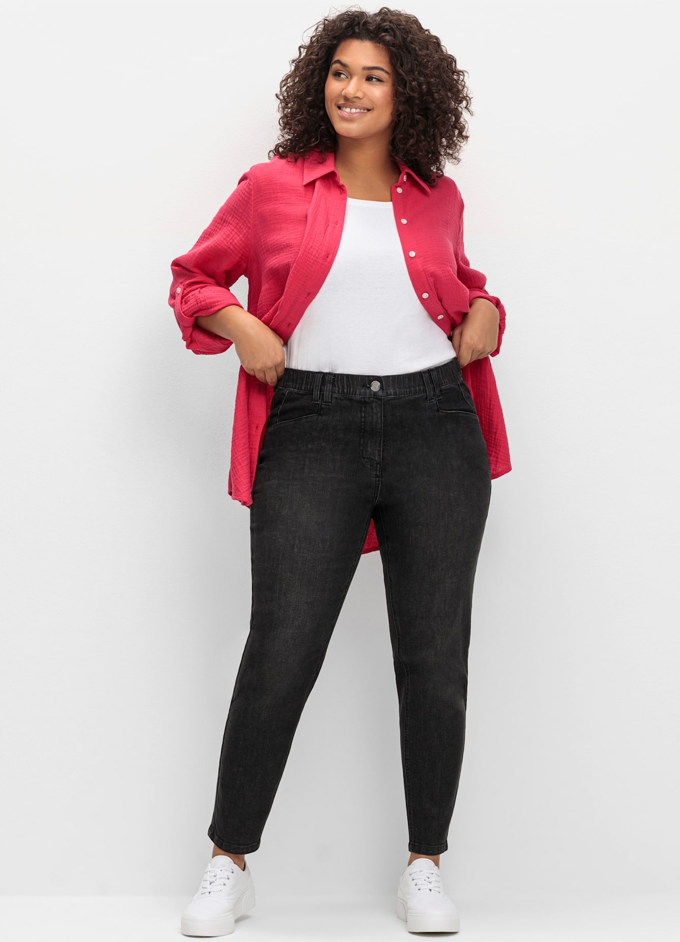 Sheego Stretch-Jeans 1 Stk. tlg. günstig online kaufen