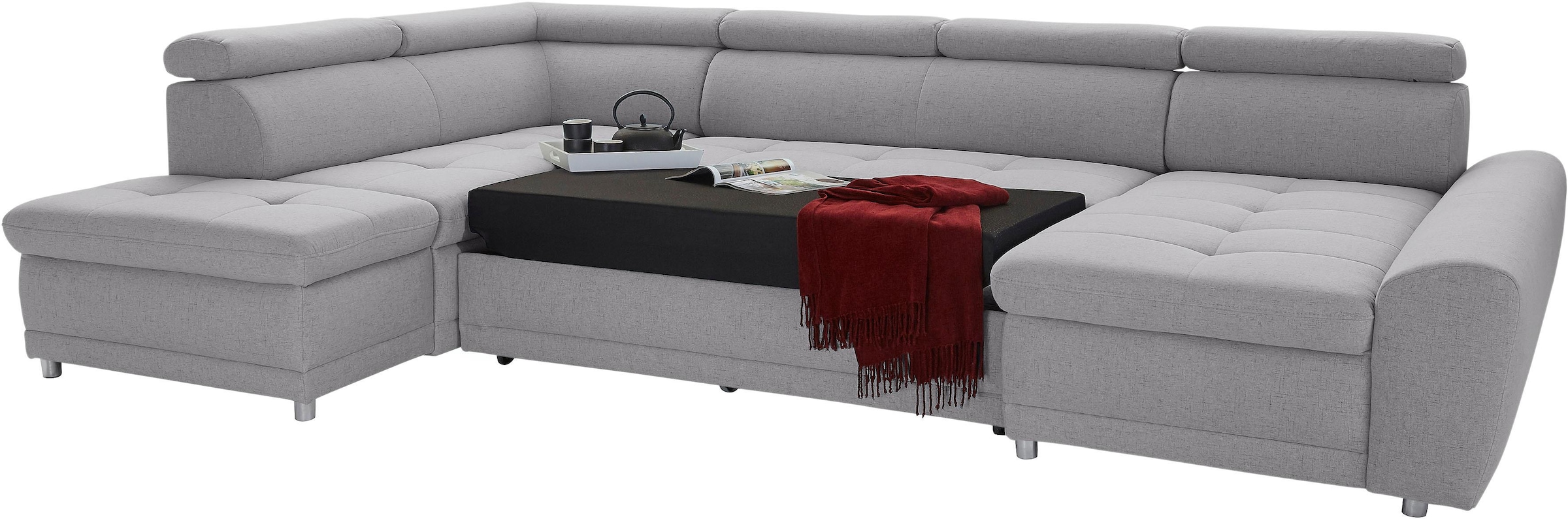 sit&more Wohnlandschaft »Riva U-Form«, wahlweise mit Bettfunktion