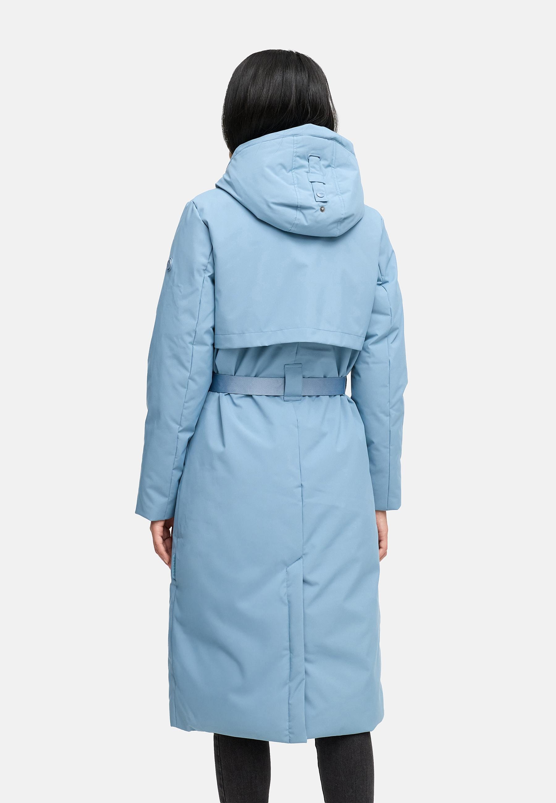 Navahoo Wintermantel »Waldbummler 14«, Wasserdichter Winterparka mit Kapuze und Taillengürtel