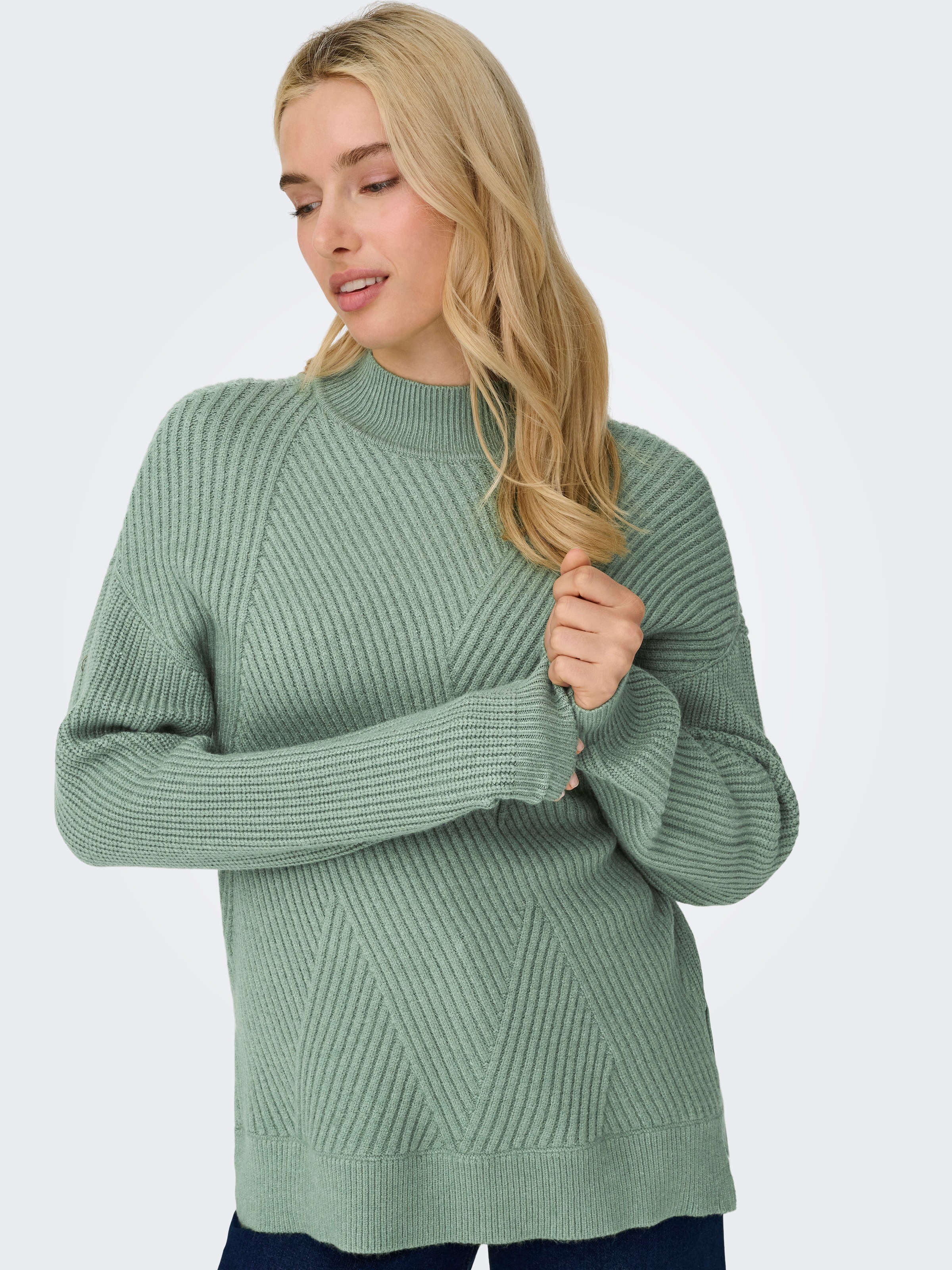 ONLY Strickpullover "ONLNELI LS HIGHNECK RIB PULLOVER EX KNT" günstig online kaufen