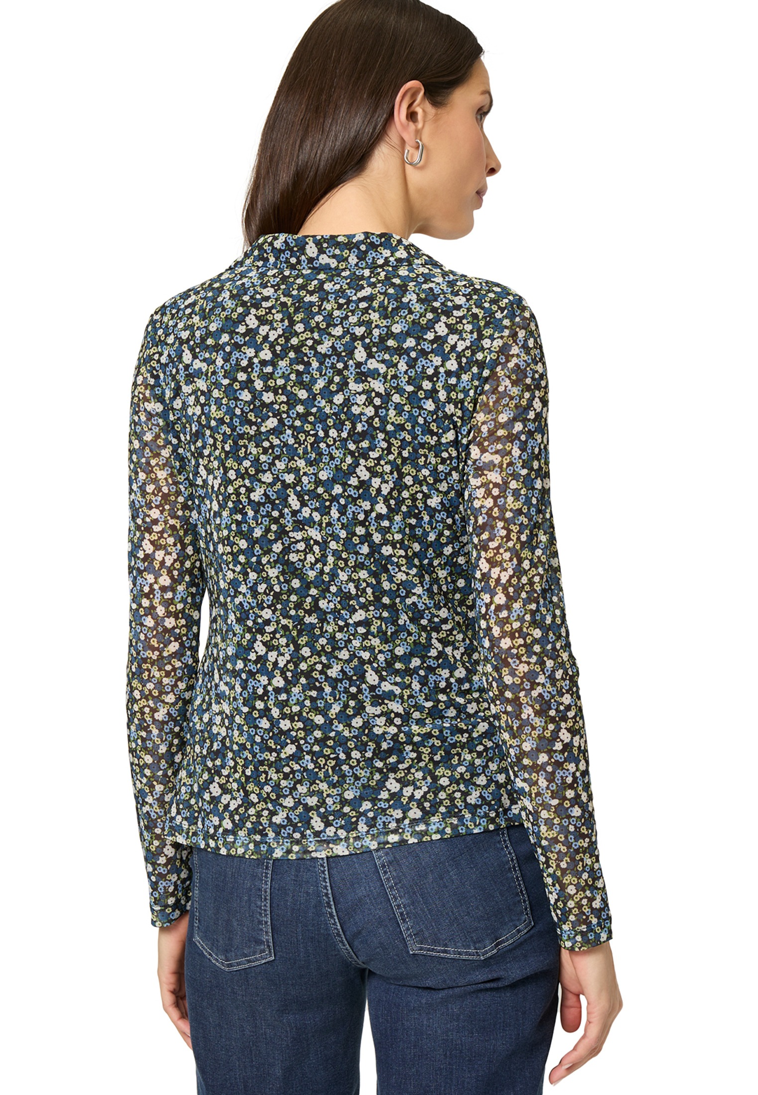 Zero Kurzarmshirt »zero Langarmshirt mit Knopfleiste«, (1 tlg.), Knopfleiste
