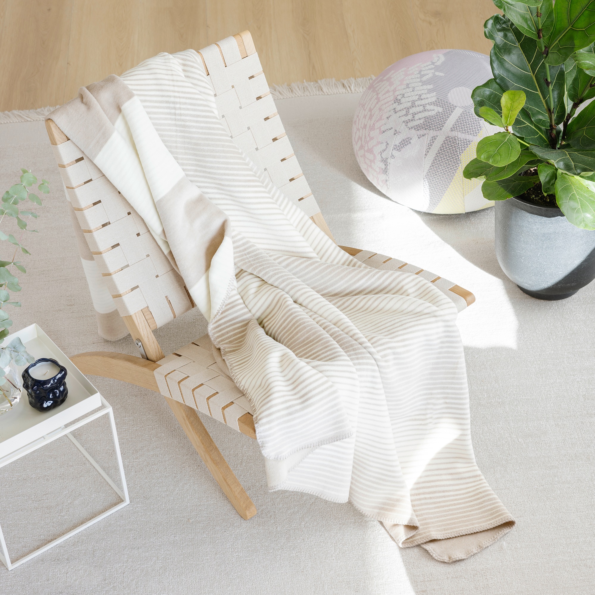 IBENA Wohndecke "Wohndecke Glasgow" mit raffinierten Streifen, made in germ günstig online kaufen