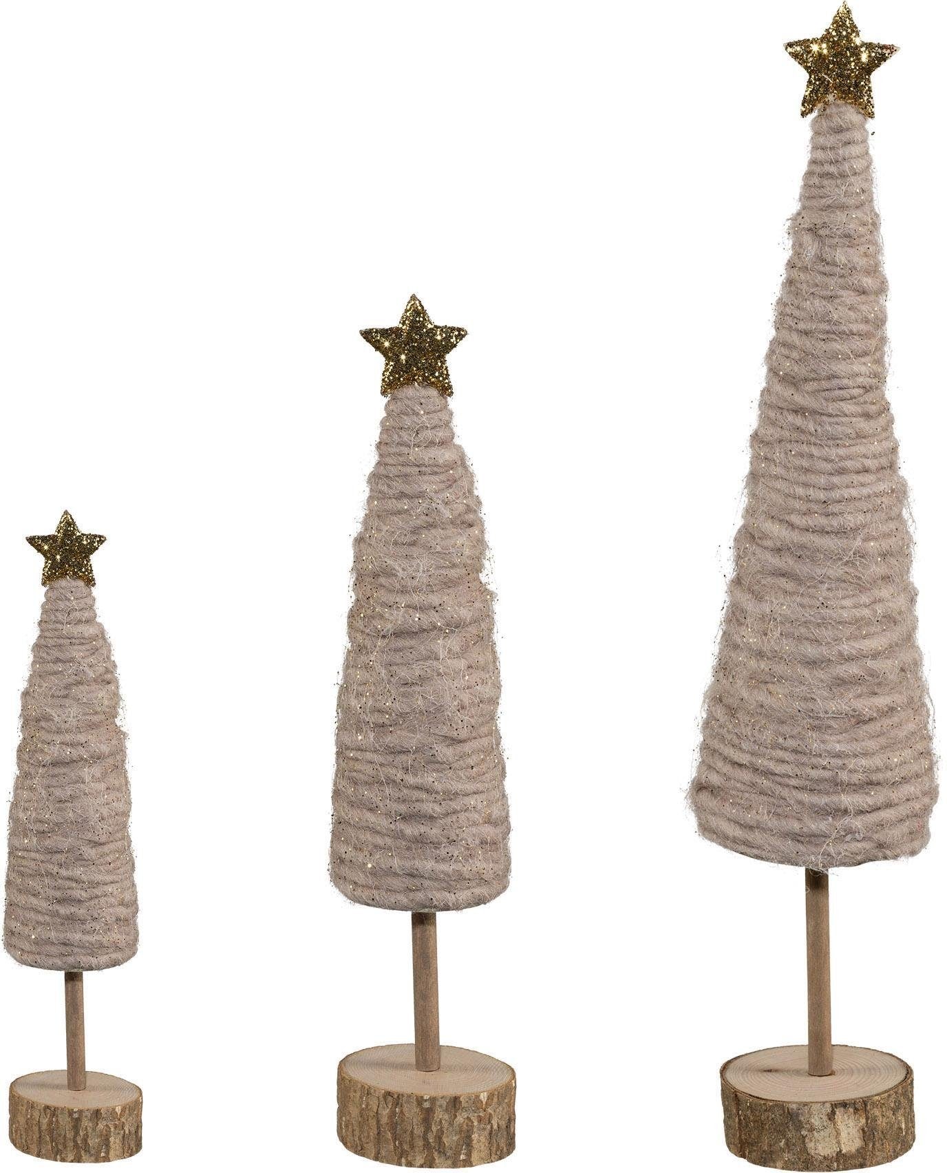 Creativ deco Dekobaum »Weihnachtsdeko«, aus Wolle, und Holz BAUR cm 33 25 / Höhe | /46 kaufen