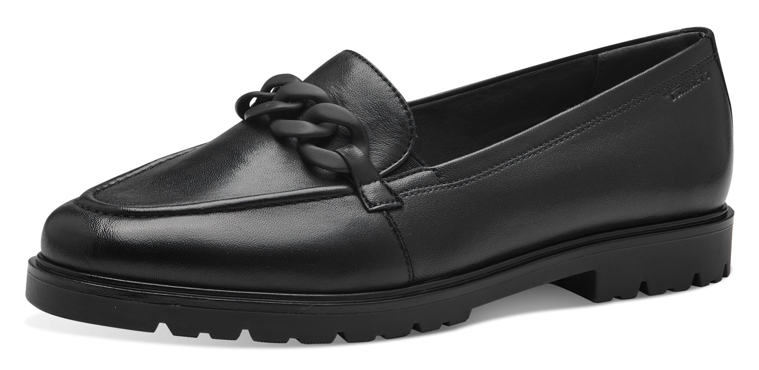 Tamaris Slipper Loafer, Slipper, Schlupfschuh mit eleganter Zierkette