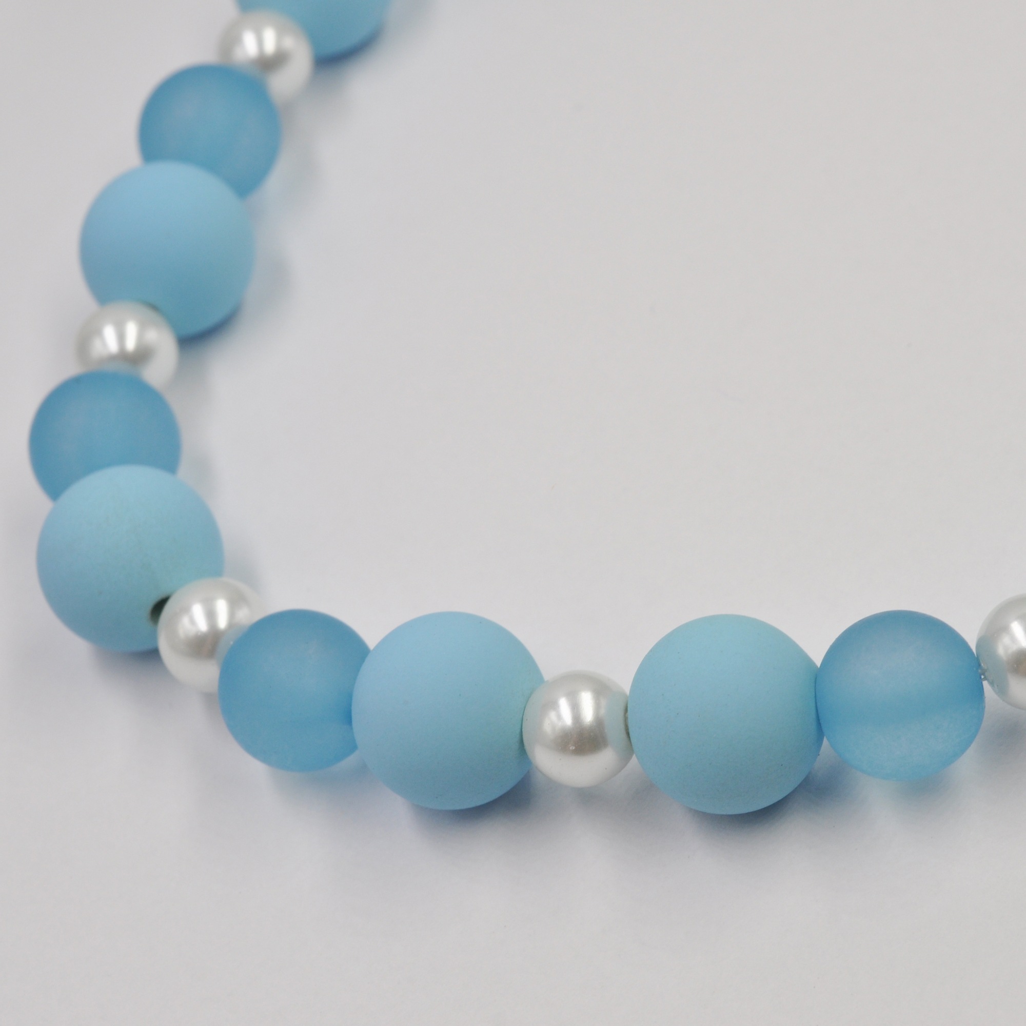 Steuer Collierkettchen »Set Armband und Collier Acrylperlen blau«