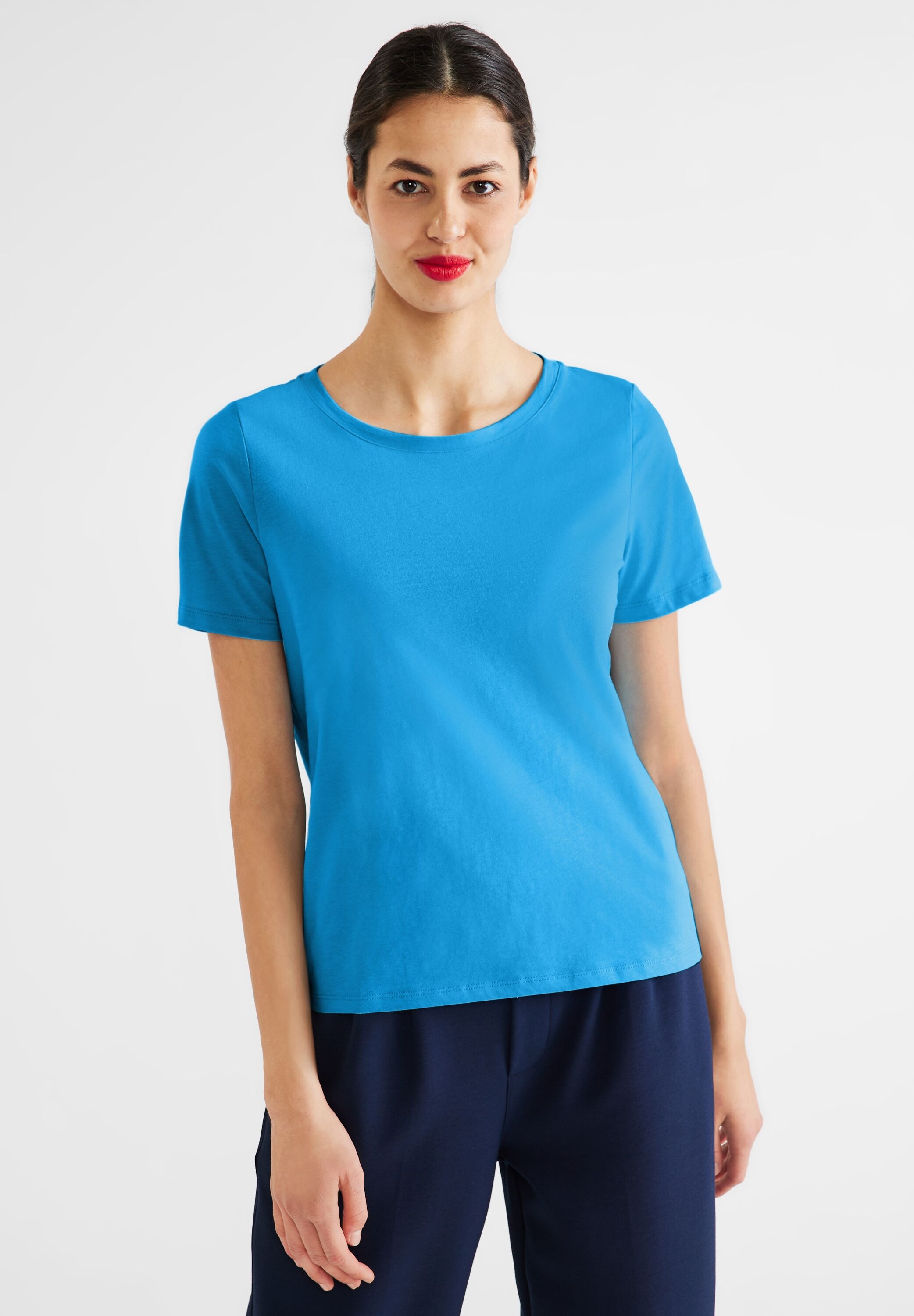 STREET ONE T-Shirt, in Unifarbe online | bestellen BAUR