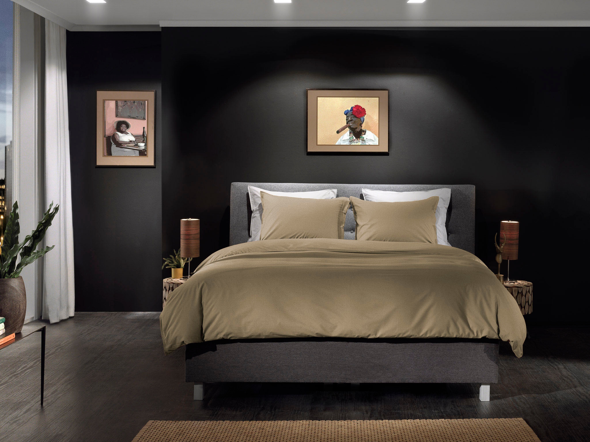 "YELLOW ""Percale"" 2 Stk. Uni Design, 100% Baumwolle ab 135x200 cm."