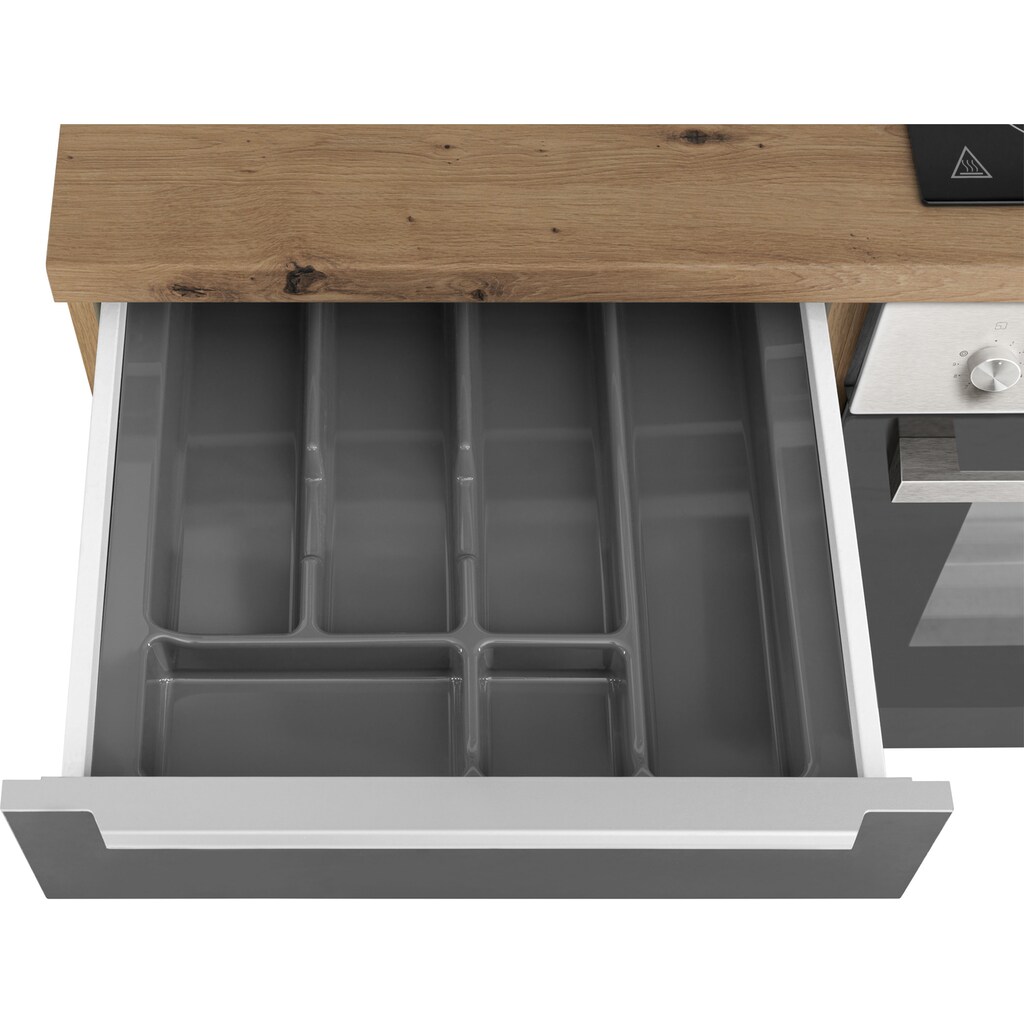 RESPEKTA Küchenzeile »Safado aus der Serie Marleen«, hochwertige Ausstattung wie Soft Close Funktion, Breite 220 cm