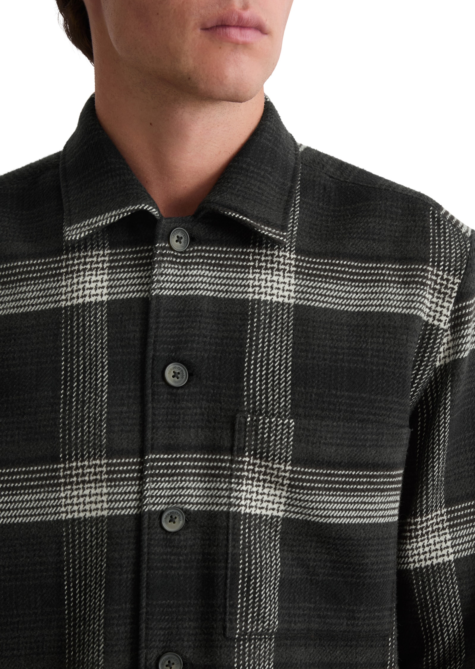 Marc O'Polo Kurzjacke »aus schwerem Bio-Baumwoll-Flanell« ohne Kapuze