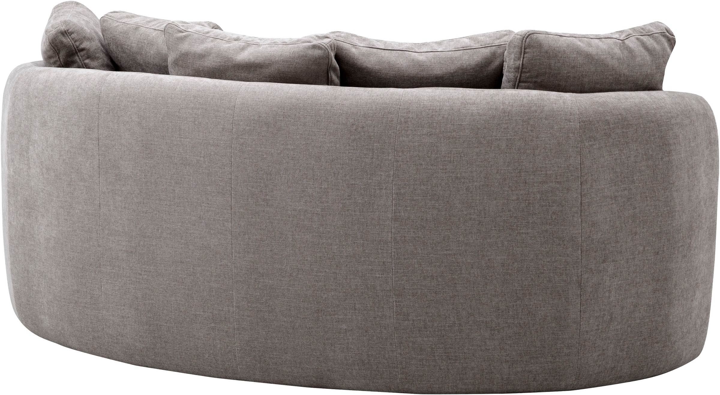 OTTO home 2,5-Sitzer »Kaarl, rundes Loungesofa, Sofa mit Kissen, perfekt gepolstert« Webstoff, in fünf Farben, zeitloses Design, inkl. 5 Rückenkissen