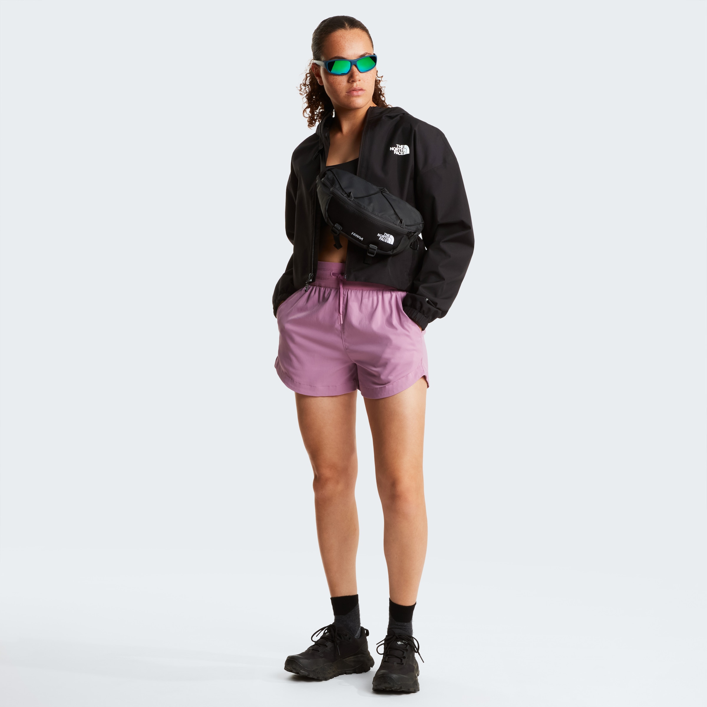 The North Face Funktionsjacke »W QUEST MONO CROPPED  JACKET« leichte Funktionsjacke, aus Polyester