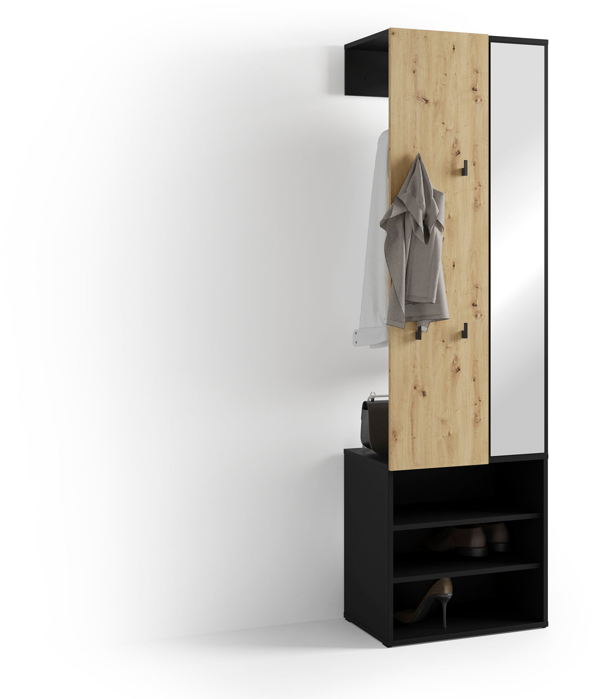 byLIVING Kompaktgarderobe "Dielen - Set Andorra" 1 Stk. tlg. maximale Ordnu günstig online kaufen