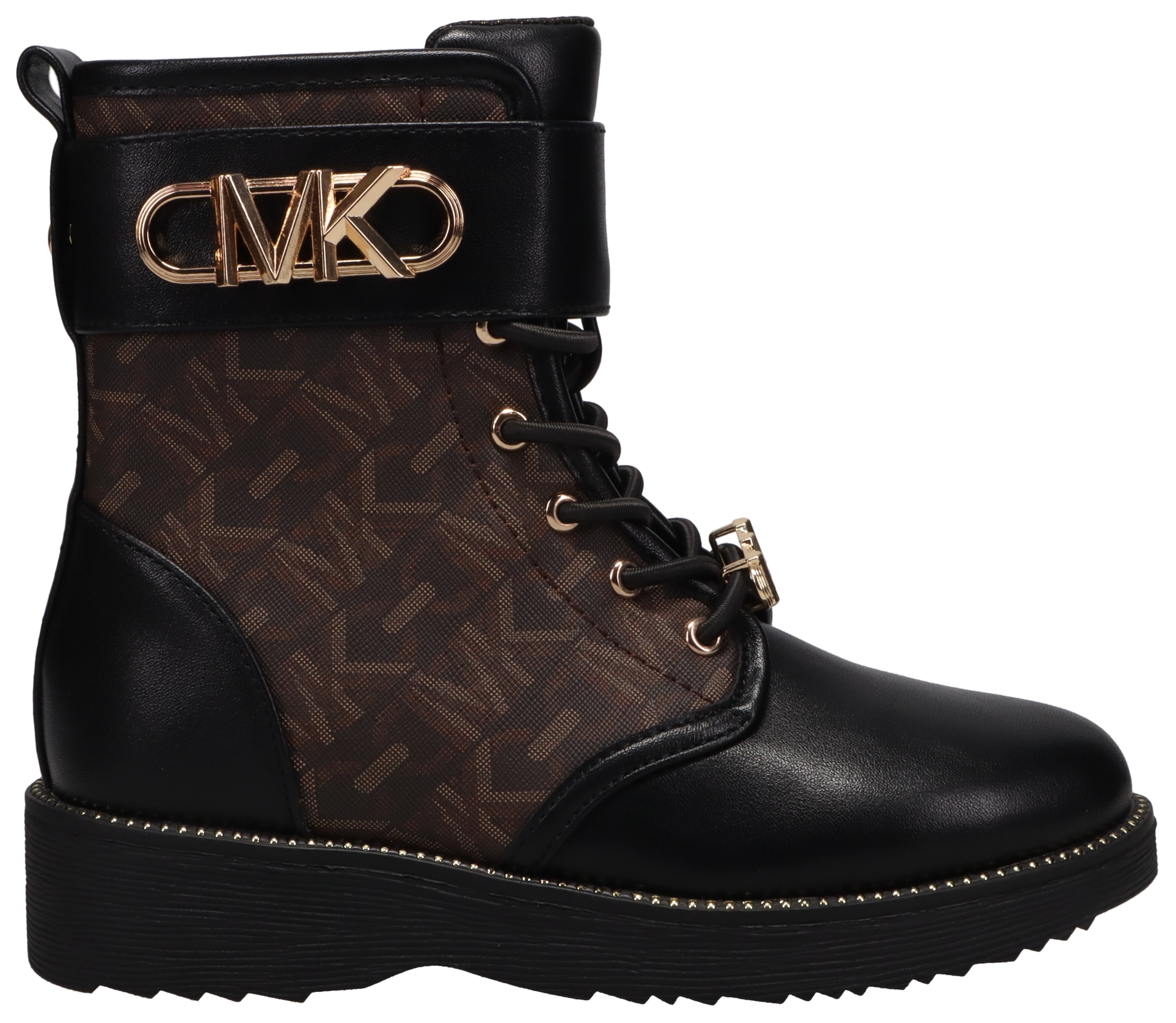 MICHAEL KORS KIDS Schnürboots "HASKELL EMPIRE MONOGRAM", Monogramm Stiefel, Schnürstiefel, Winterstiefel mit Metall Logo