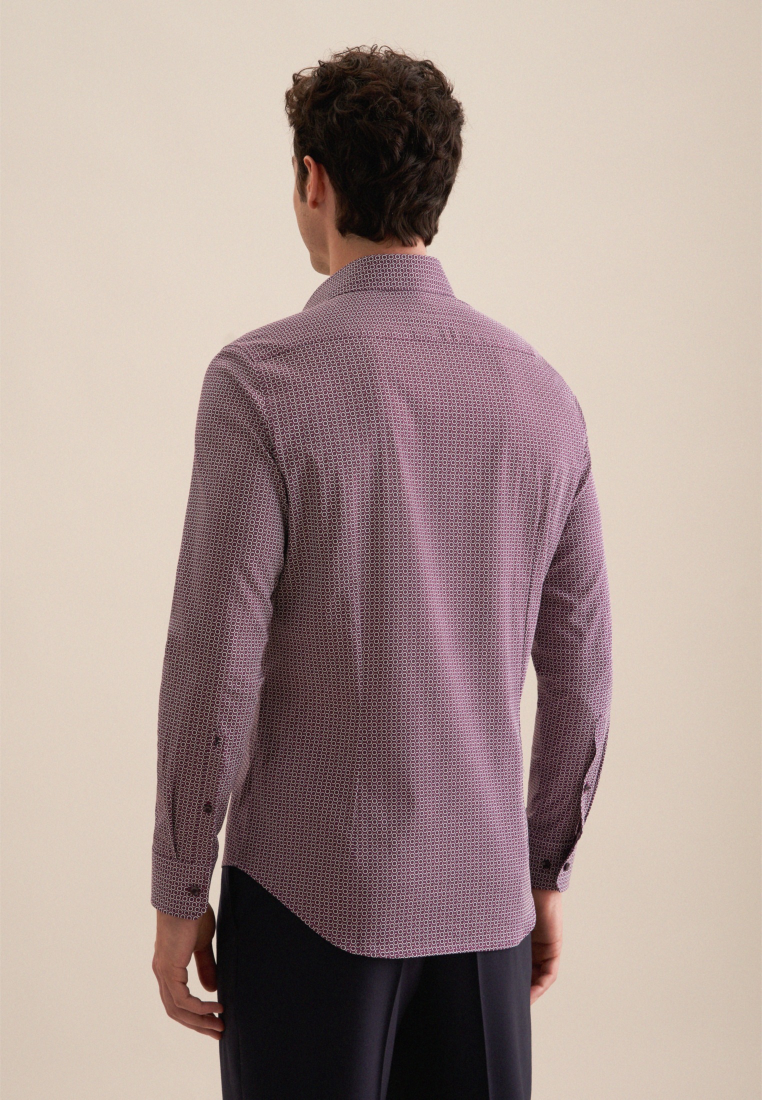 seidensticker Businesshemd "Slim" Slim Langarm Kentkragen Druck günstig online kaufen