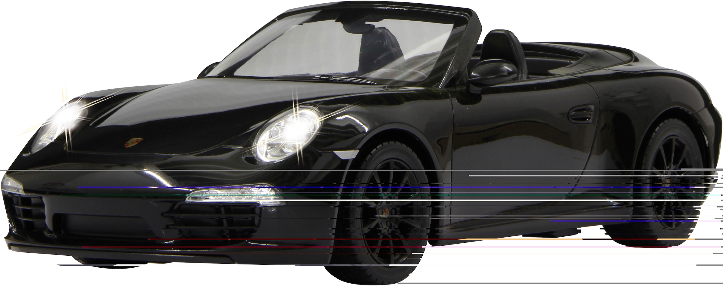 Jamara RC-Auto »Deluxe Cars, Porsche 911 Carrera S, 1:12, schwarz, 2,4GHz«, mit LED-Licht