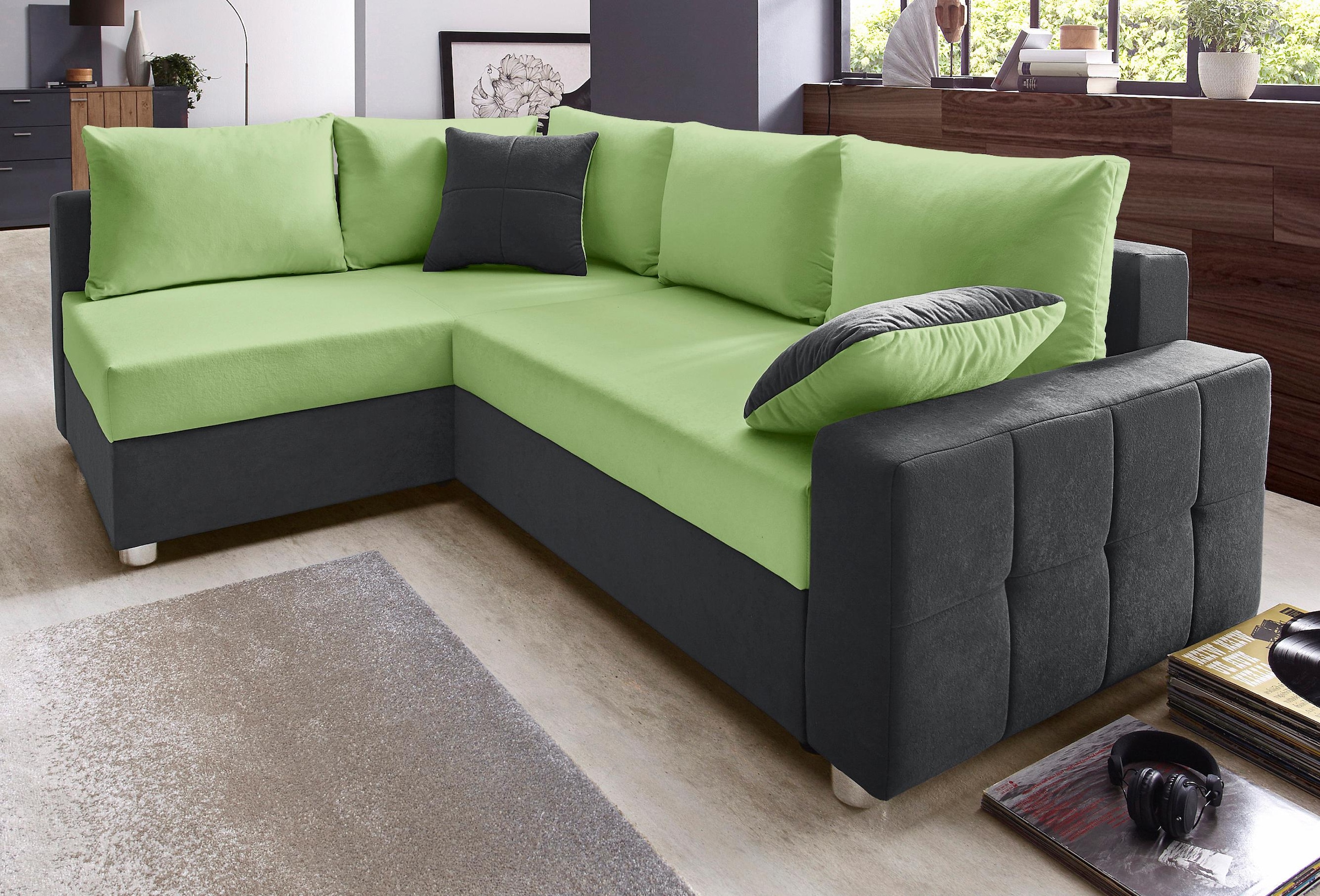 Ecksofa »Parma L-Form«, mit Bettfunktion und Federkern