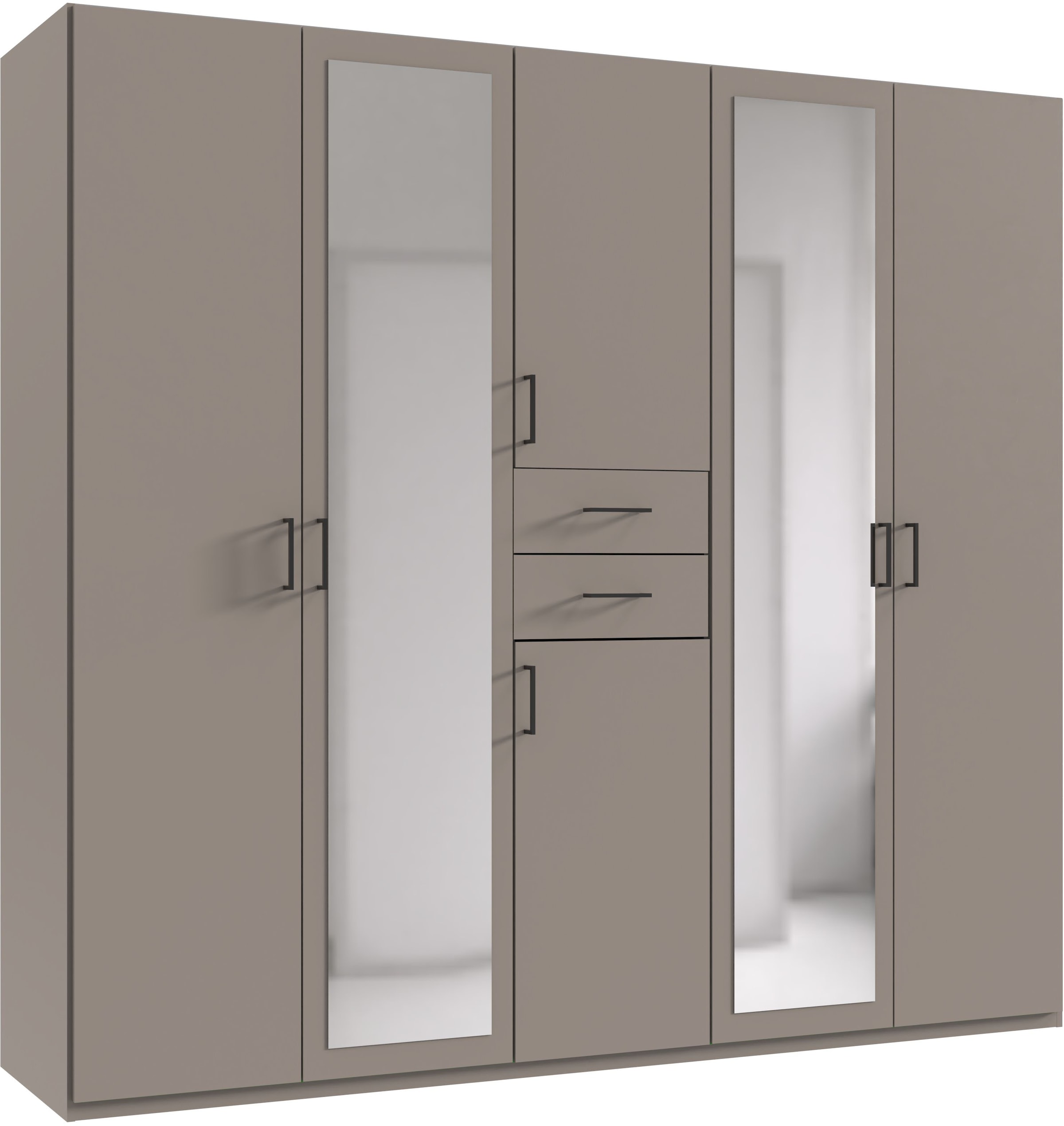 Wimex Kleiderschrank "Diver Drehtürenschrank mit Spiegel, in der Breite: 225cm" Bestseller Schlafzimmerschrank wahlweise 3 Innenausstattungen