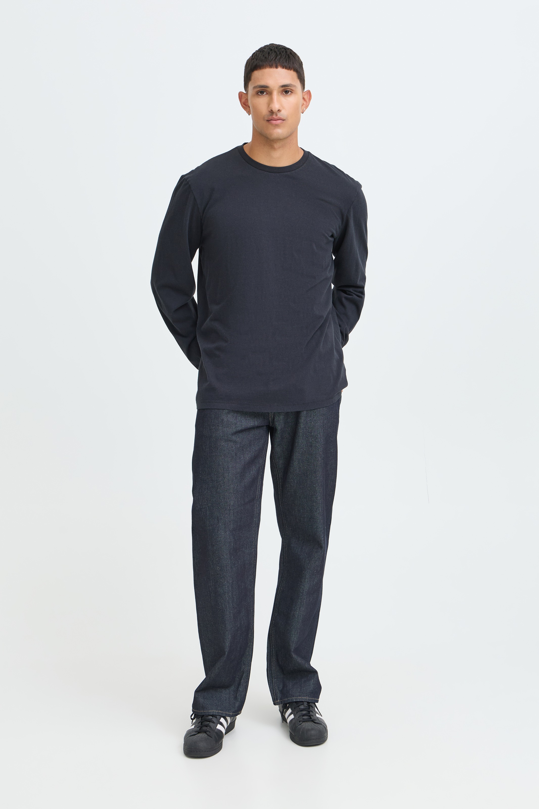 Blend Langarmshirt »BHKONSTANTIN L/S WASH O-NECK« Baumwolle, regular fit