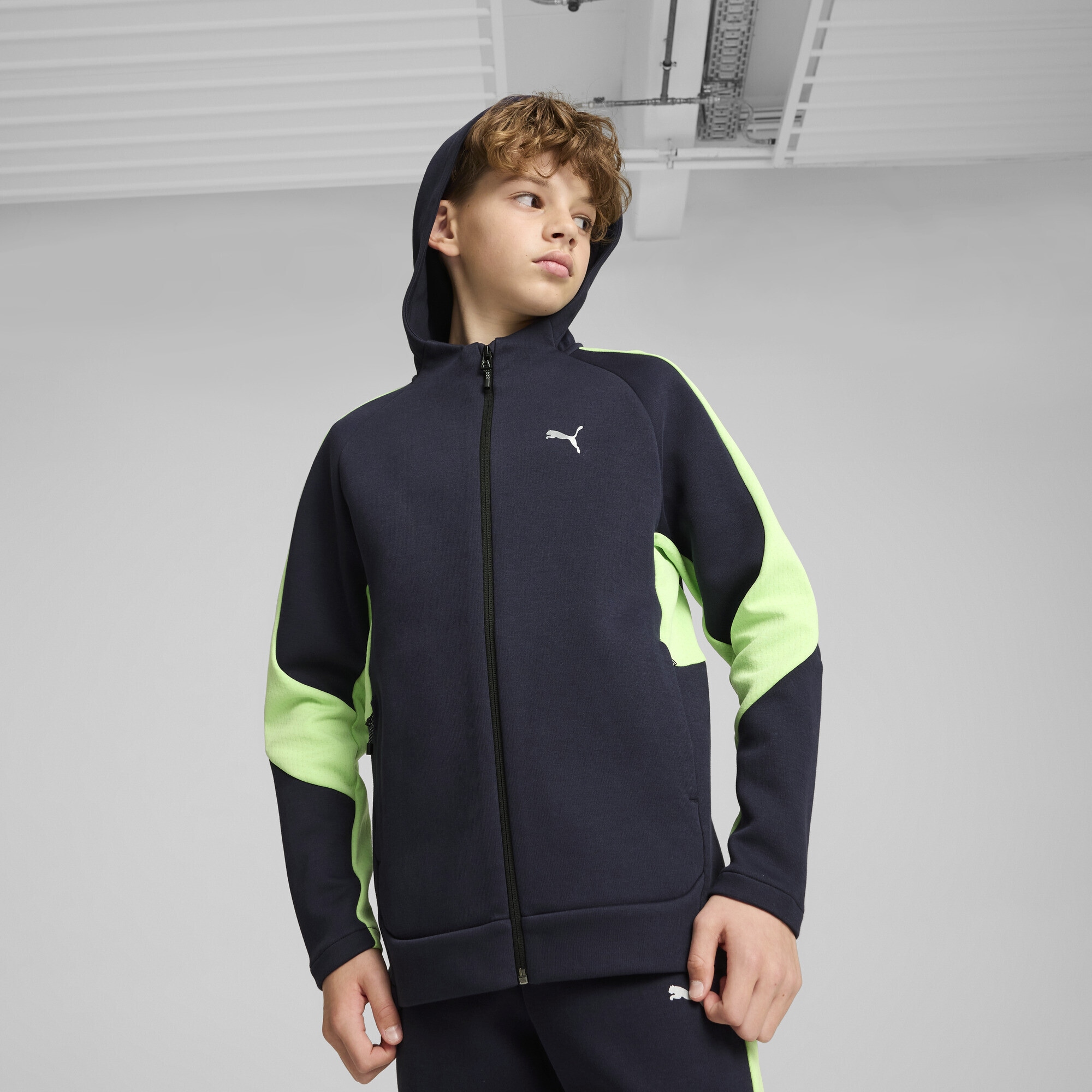 PUMA Sweatjacke »EVOSTRIPE Hoodie mit durchgehendem Reißverschluss Jungen«