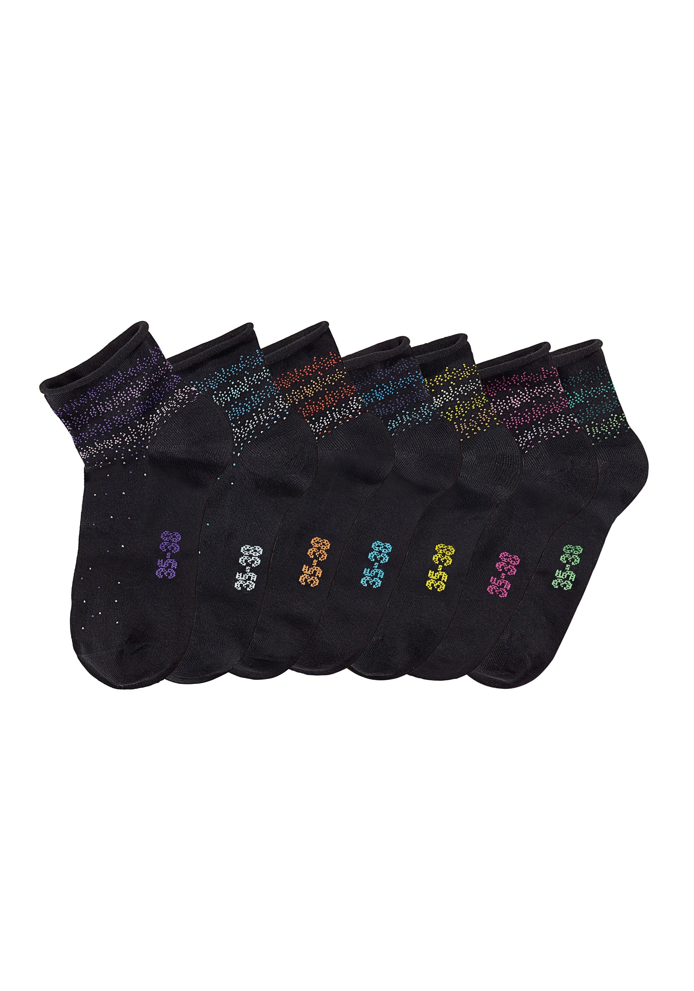 H.I.S Kurzsocken, (Packung, 7 Paar), mit Pünktchen Muster