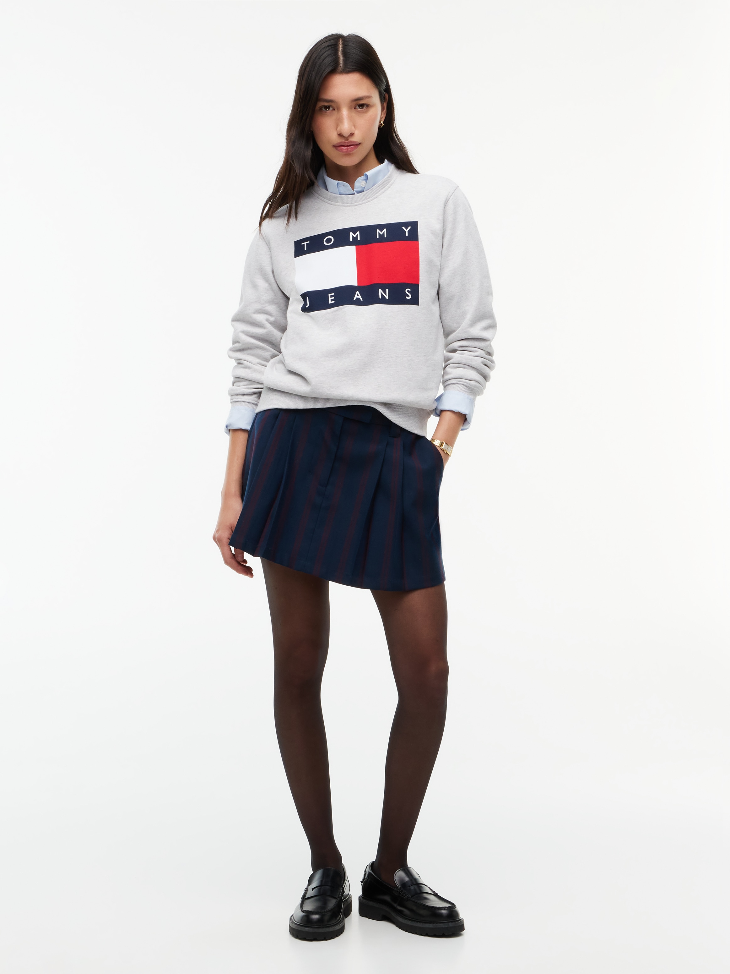 Tommy Jeans Sweatshirt »TJW REG FLAG CREW«, Baumwolle
