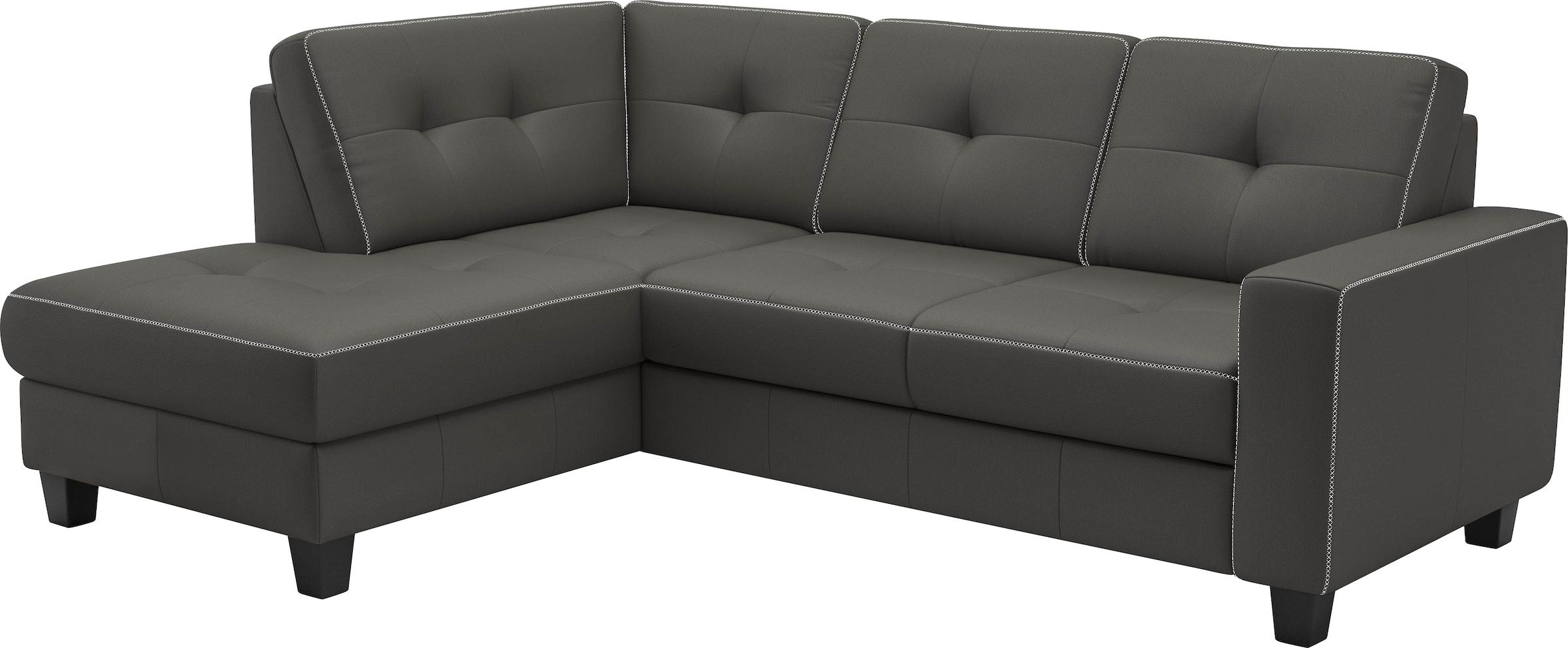 Places of Style Ecksofa »Varese«, wahlweise mit Bettfunktion und Bettkasten